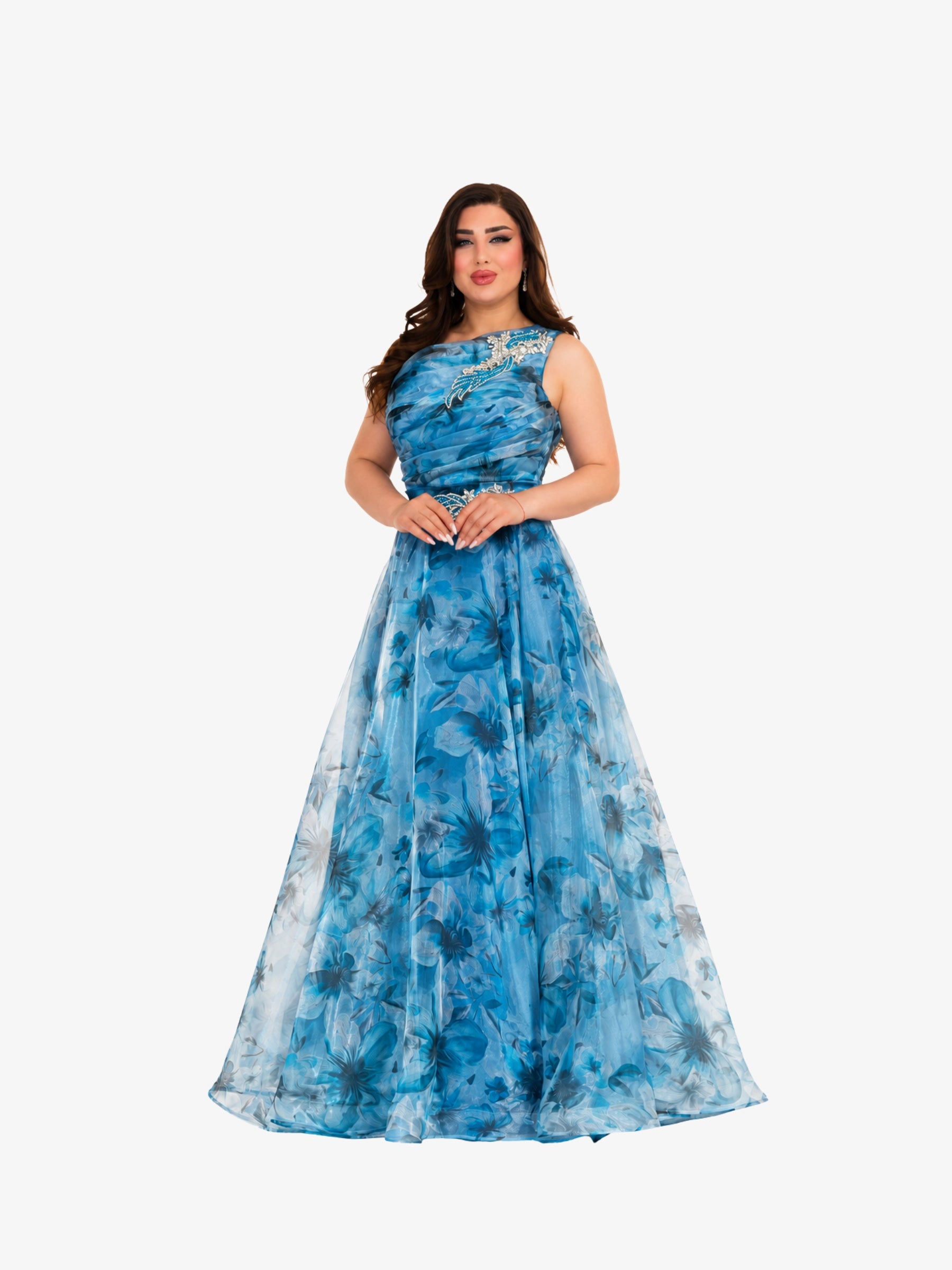 Rochie Eleganta “Magnolia”, Albastru