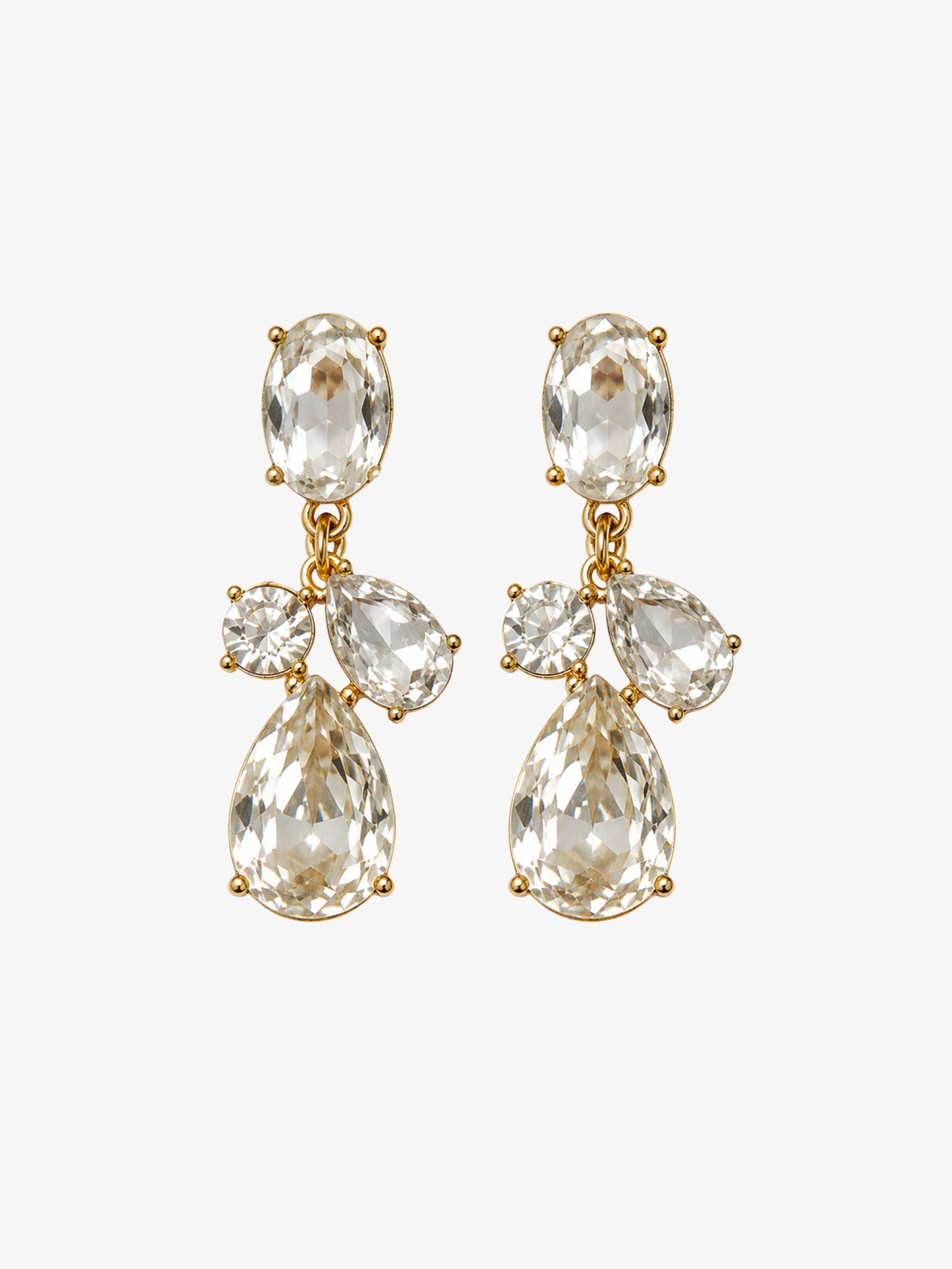 Cercei Luxury “Chateau de Diamant”, cu Cristale