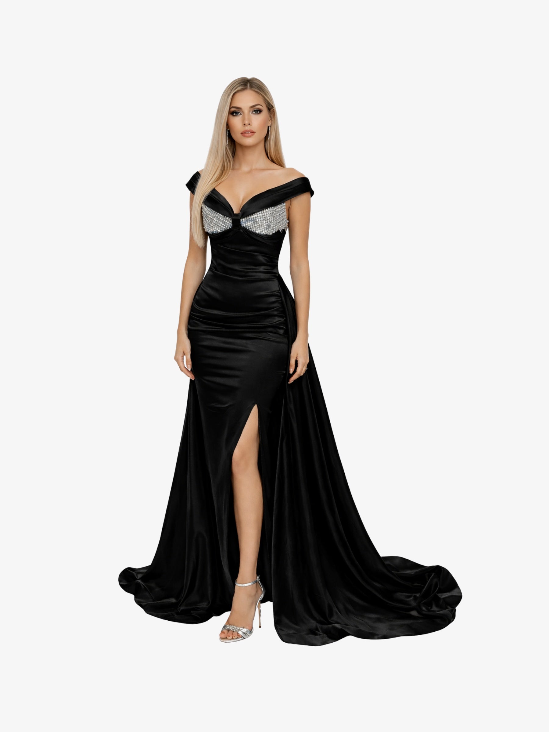 Rochie Lunga “Onyela”, Negru