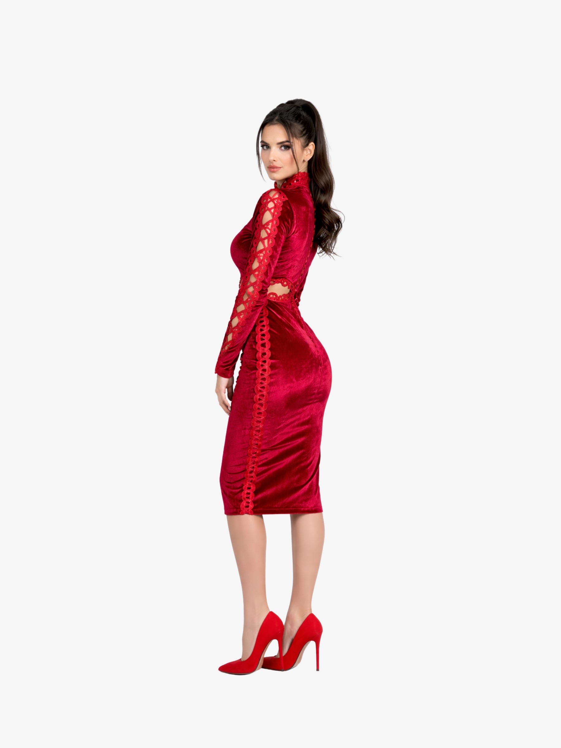 Rochie Midi “Marseila”, Rosu