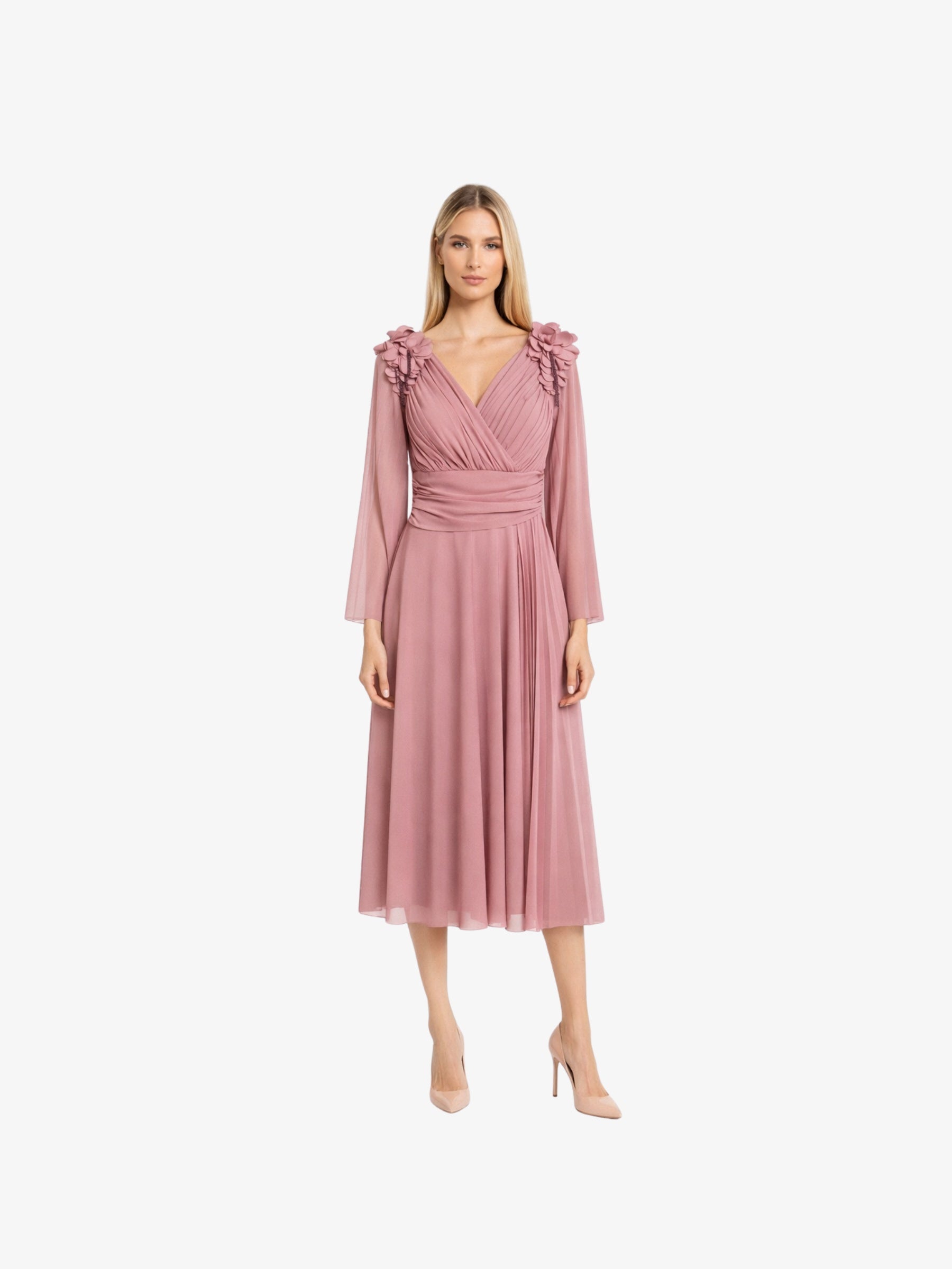 Rochie Midi “Carolina”, Roz