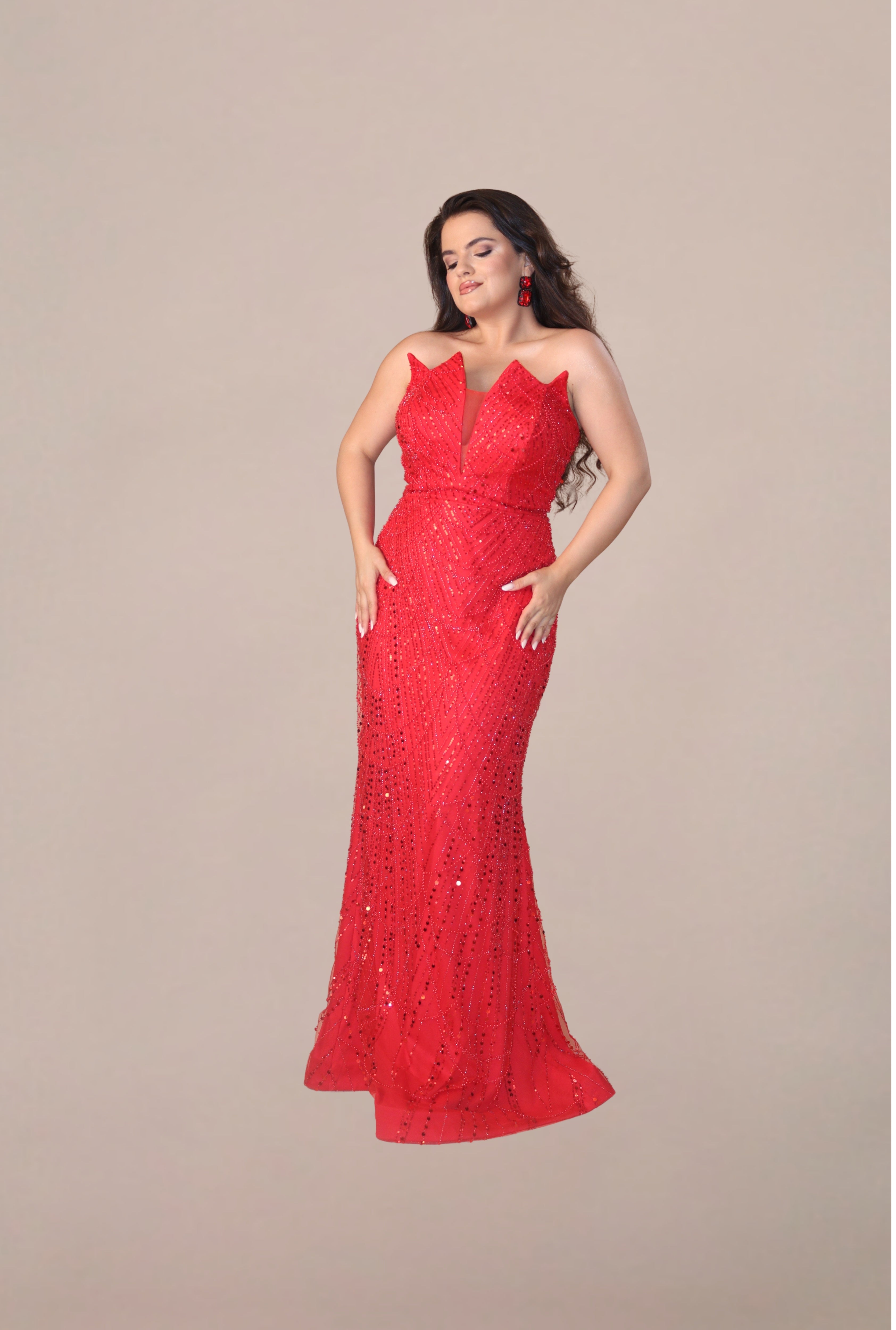 Rochie Eleganta “Camila”, Rosu