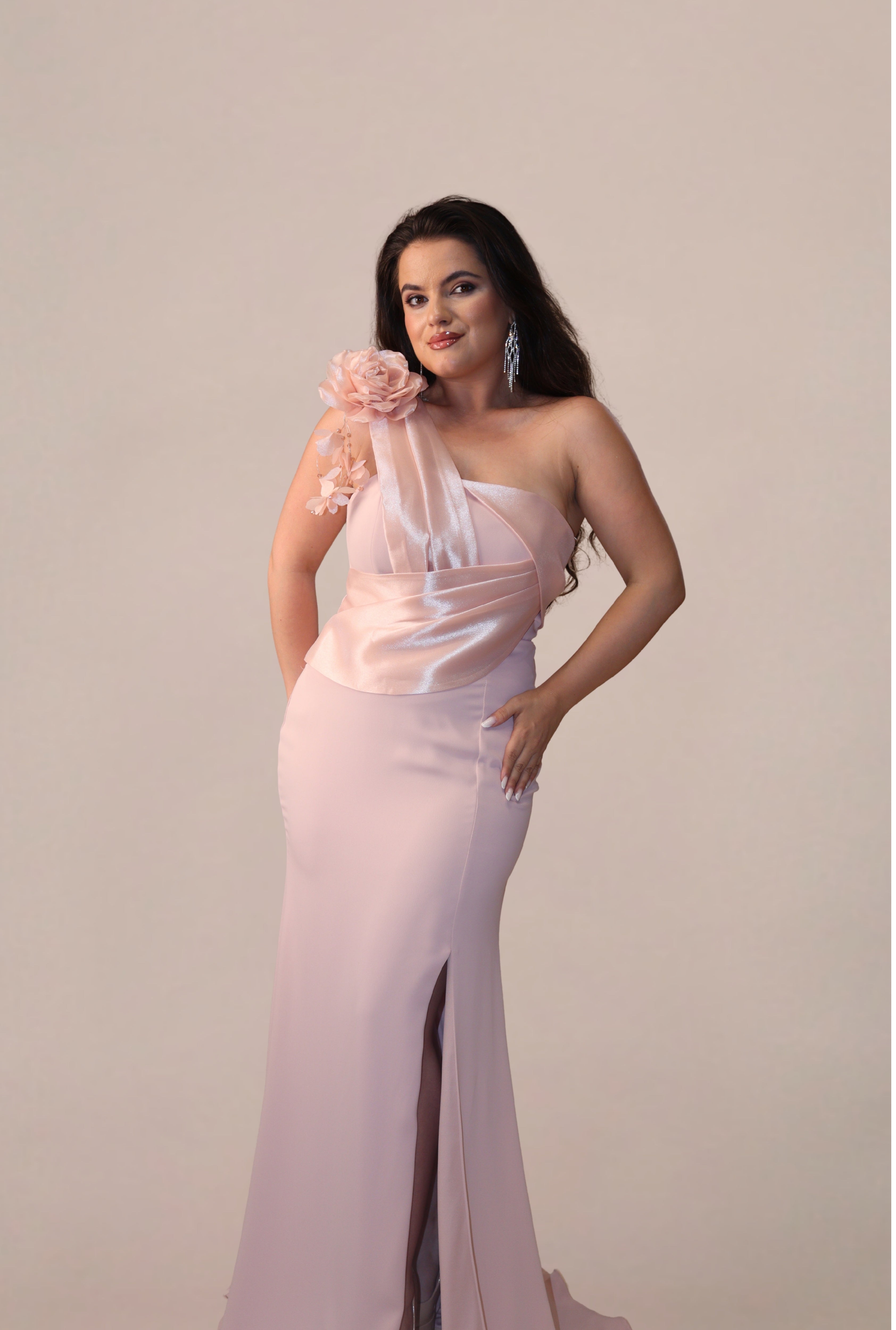Rochie Eleganta “Begonia”, Roz