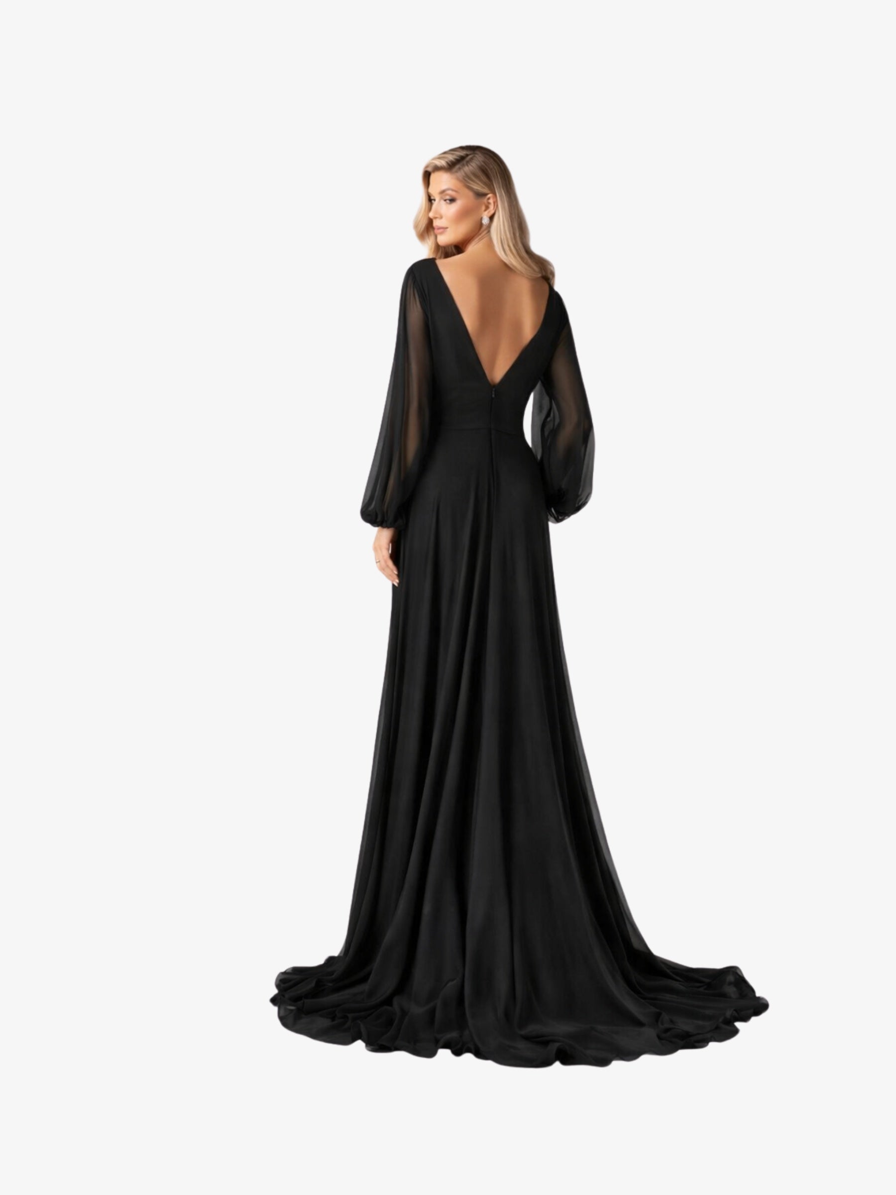Rochie Lunga "Cassandra", Negru