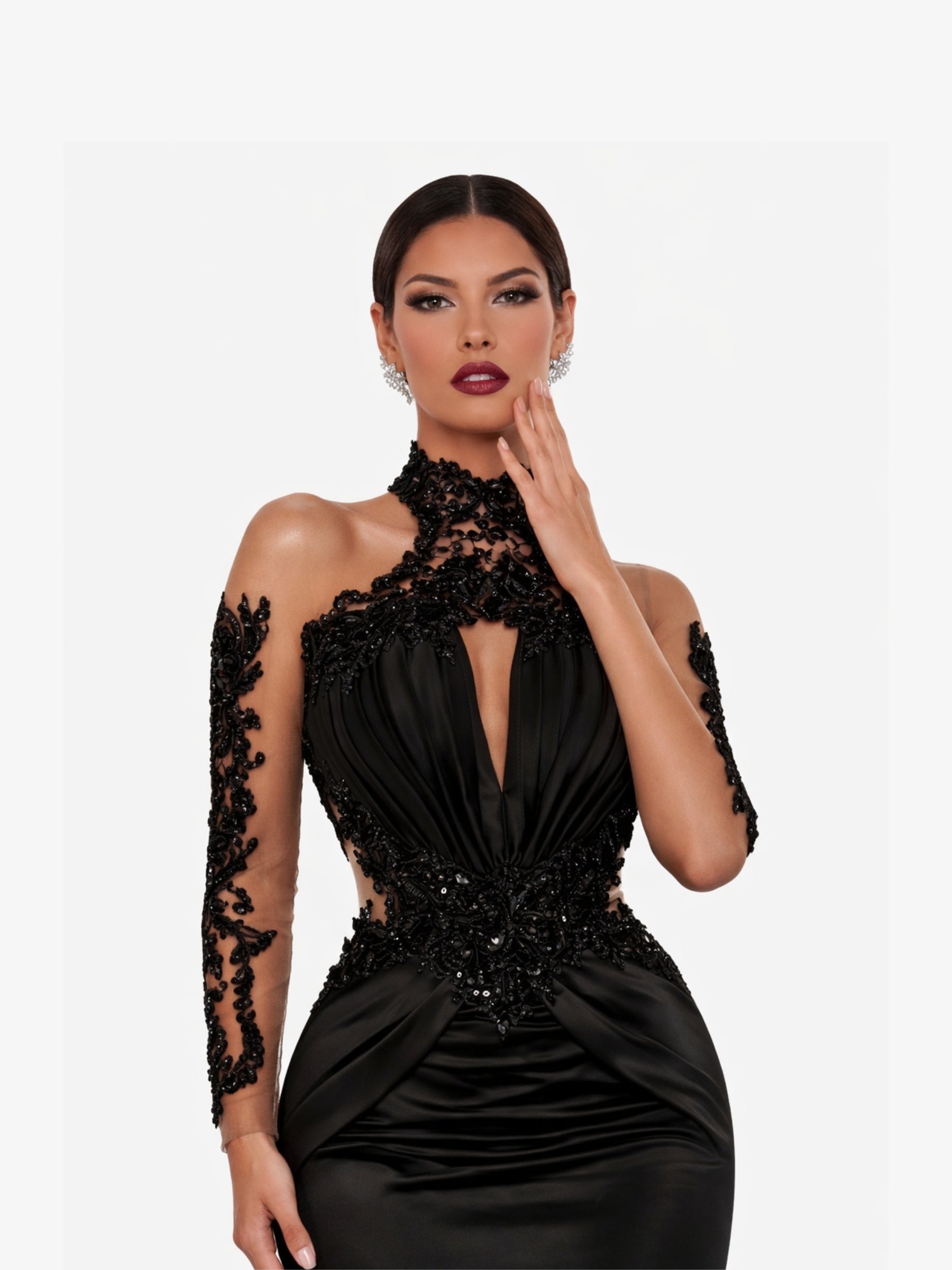 Rochie Lunga "Azira", Neagra