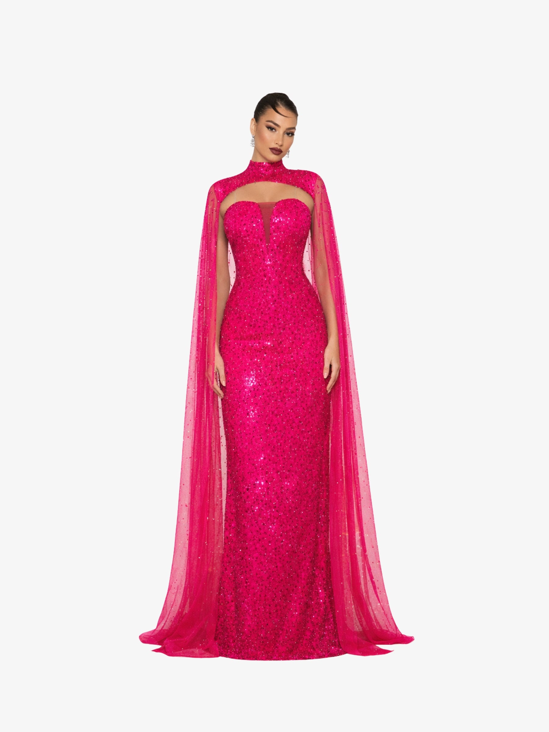 Rochie Lunga “Altesa”, Fuchsia