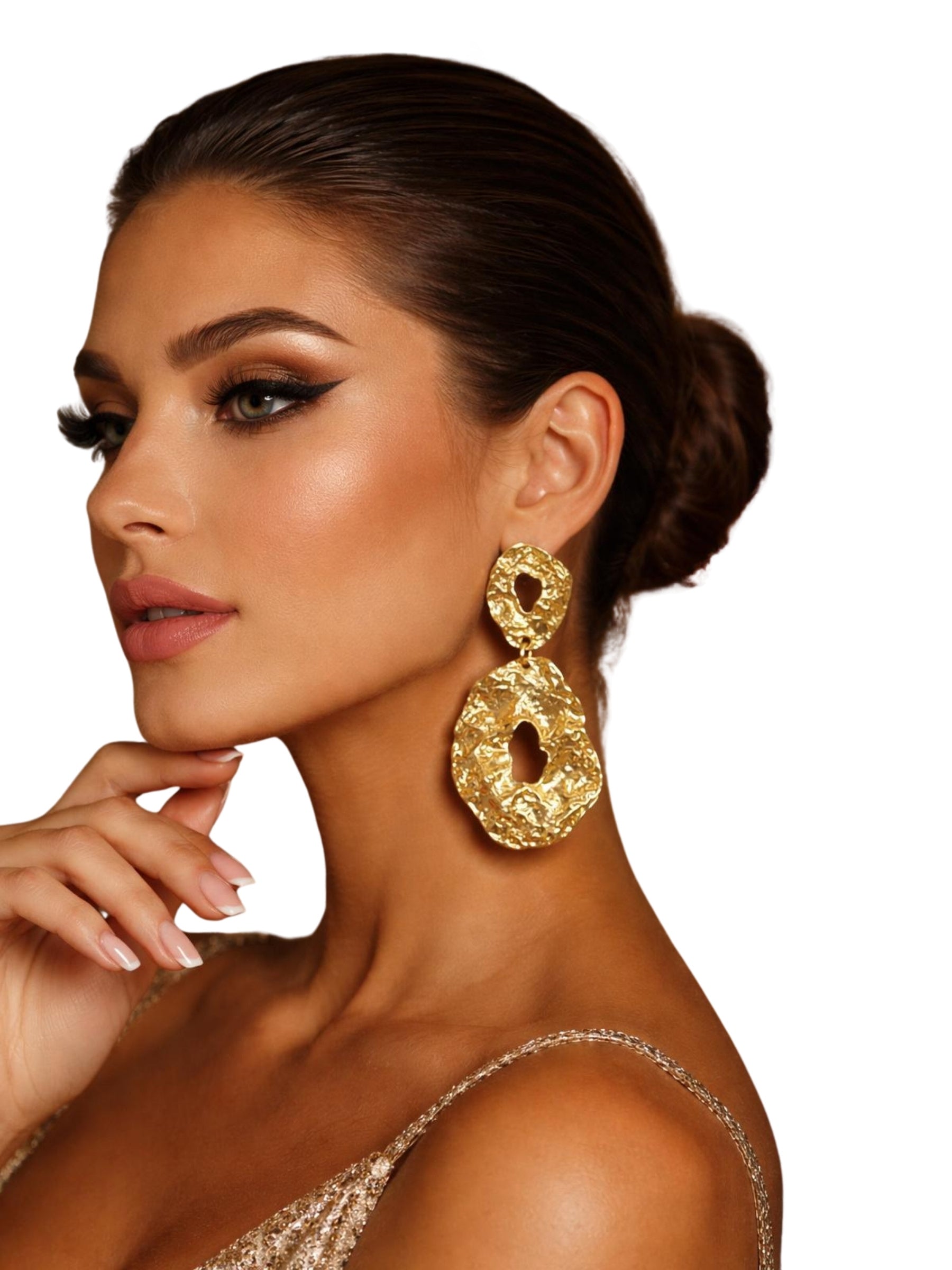 Cercei Eleganti “Salome”, Aurii