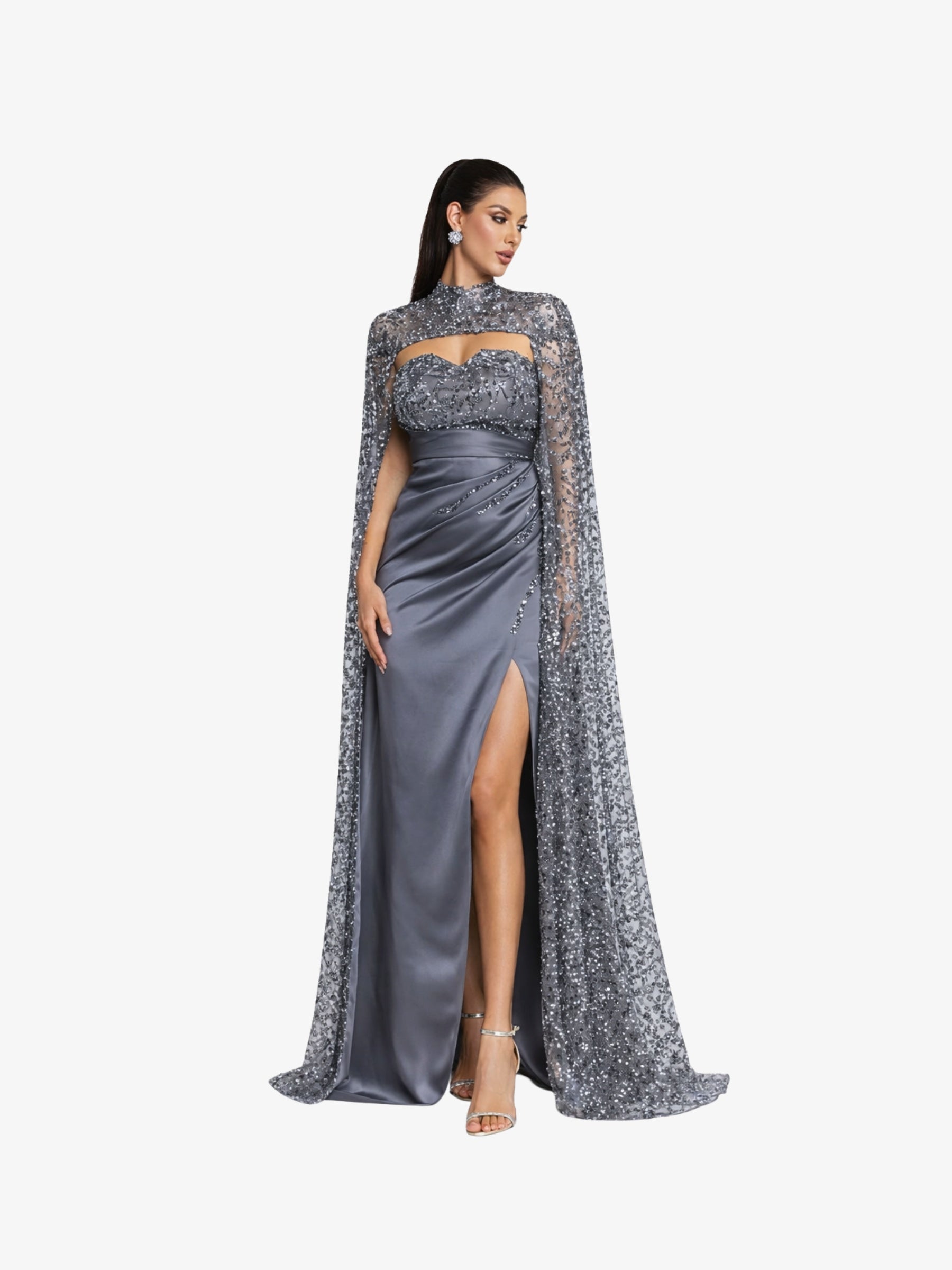 Rochie Lunga “Polina”, Gri