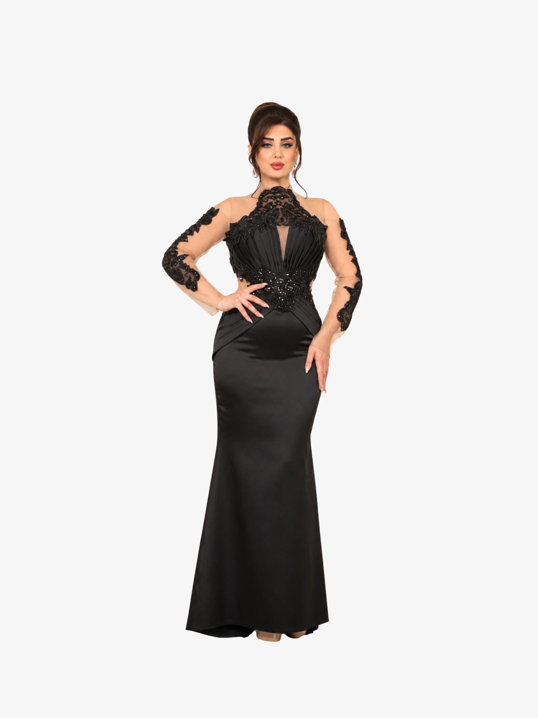 Rochie Lunga "Azira", Negru