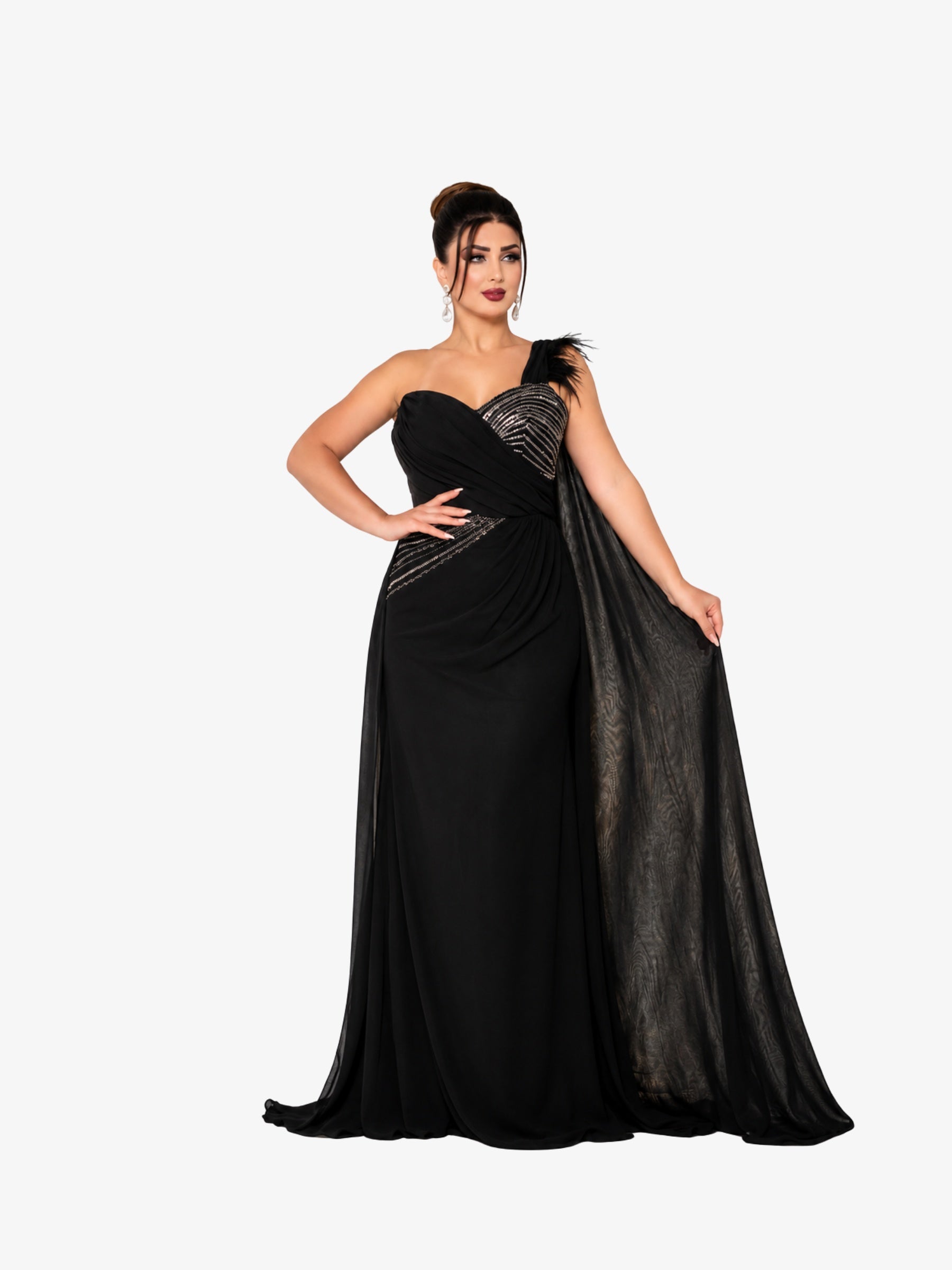 Rochie Lunga “Abla”, Negru