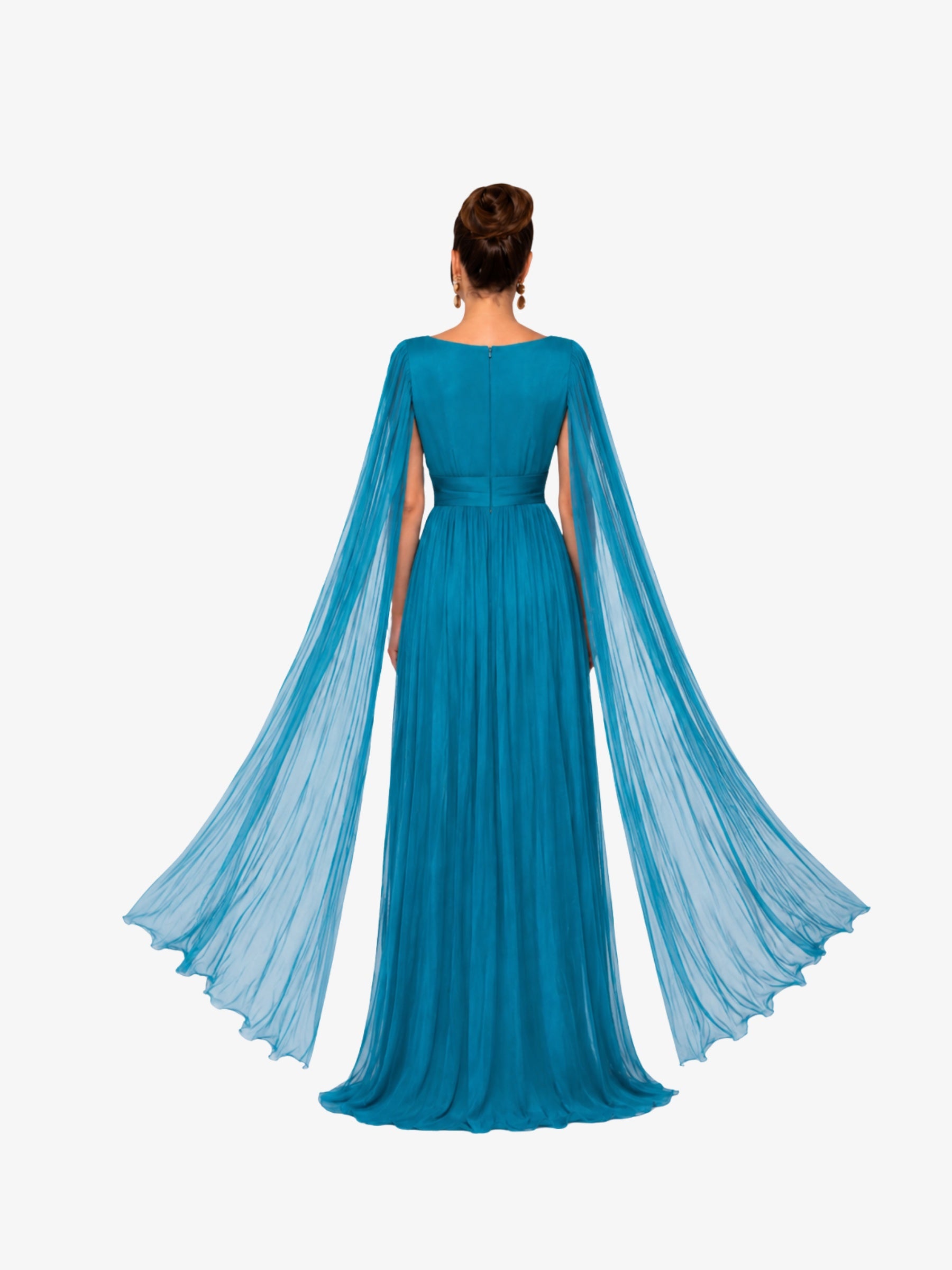 Rochie Eleganta “Flores”, Turcoaz