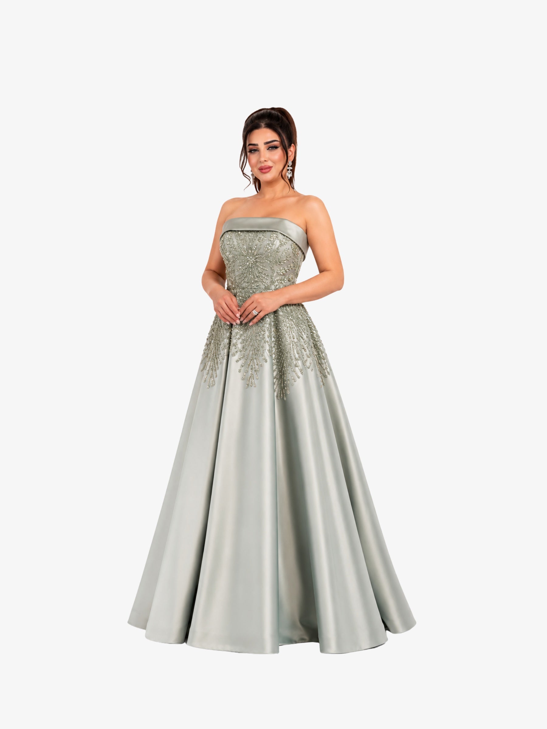 Rochie Lunga “Dorys” Verde Salvie