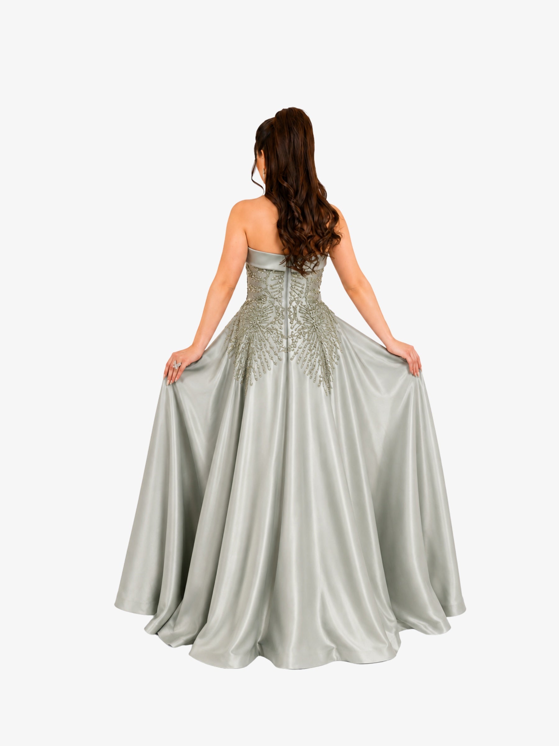 Rochie Lunga “Dorys” Verde Salvie
