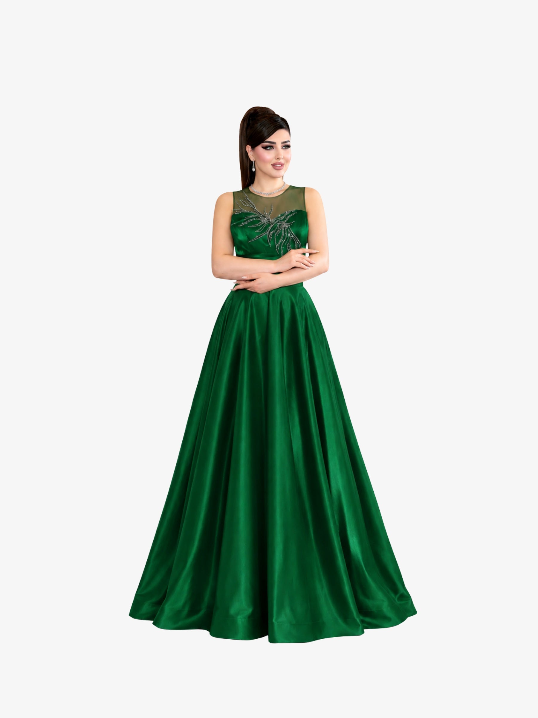 Rochie Lunga "Nelly", Verde