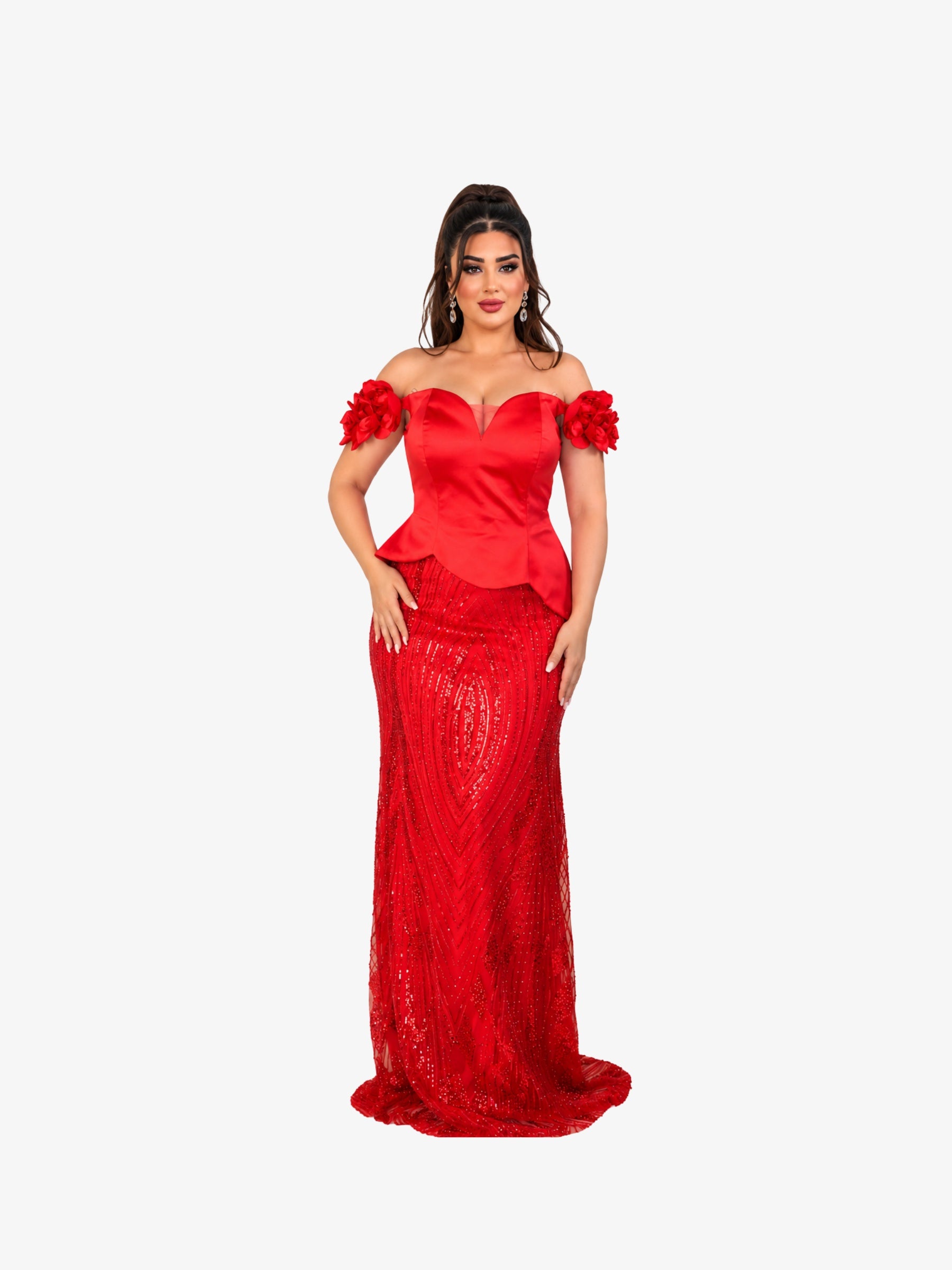 Rochie tip Compleu Elegant “Margot”, Rosu