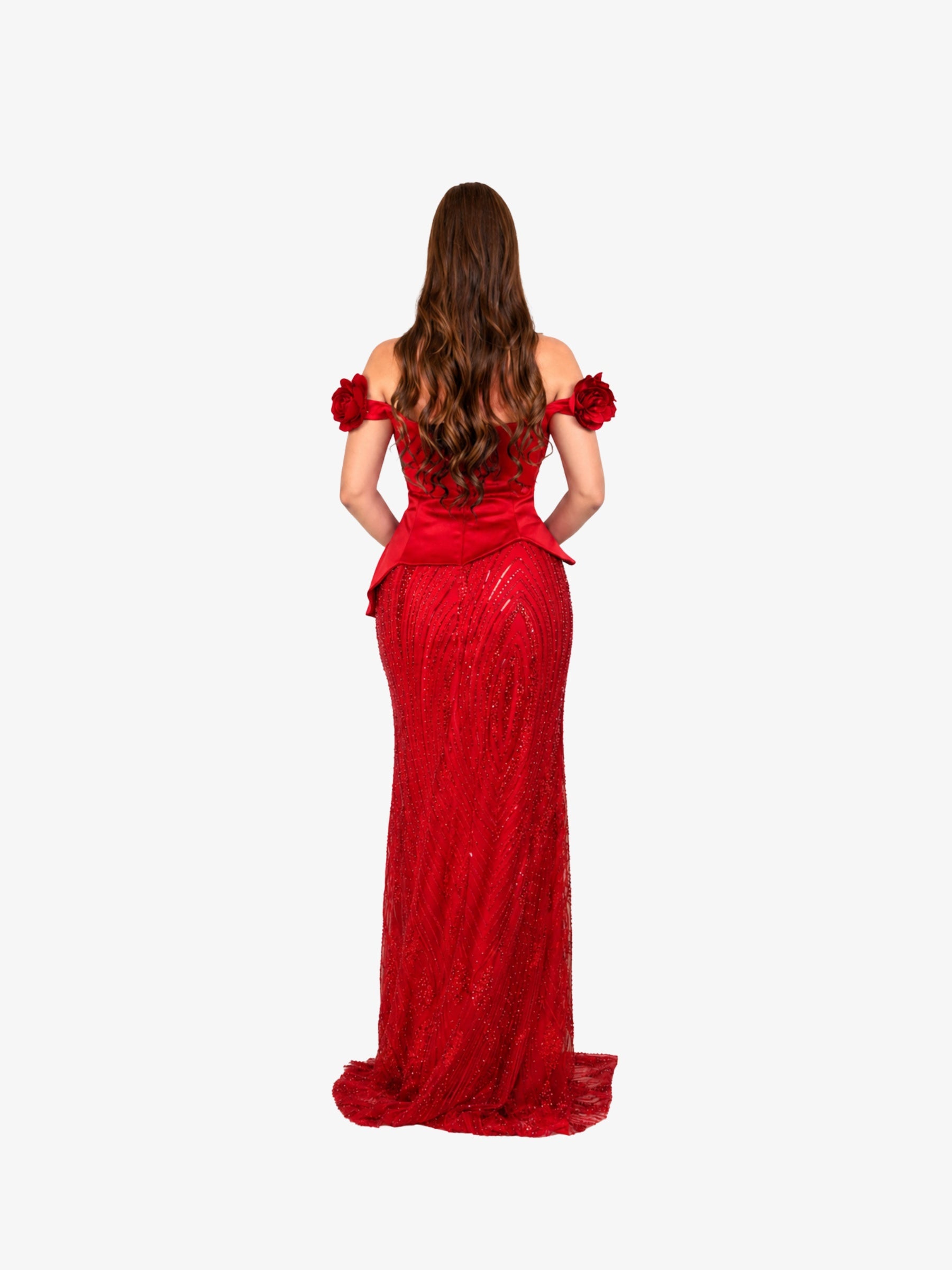Rochie tip Compleu Elegant “Margot”, Rosu
