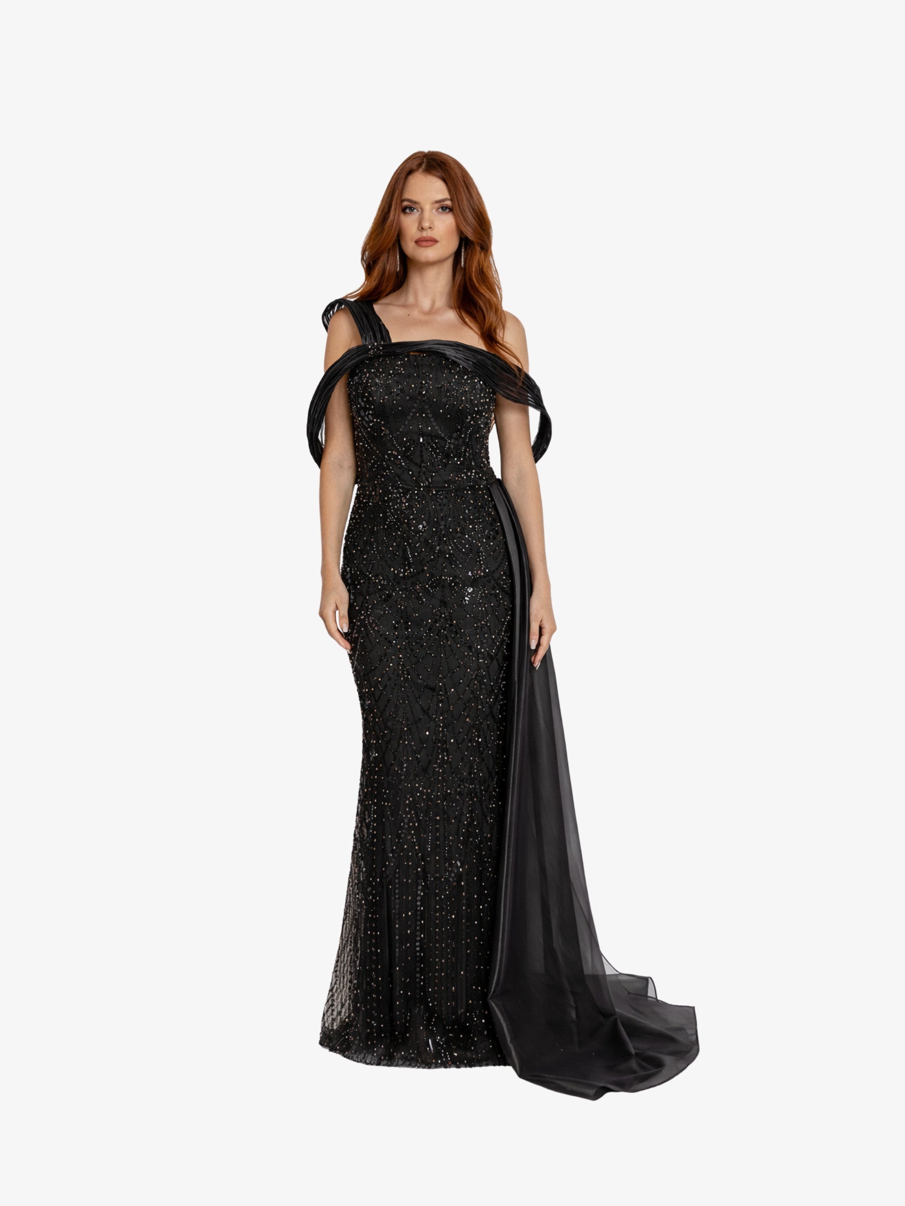 Rochie Lunga "Leyla Royale", Negru