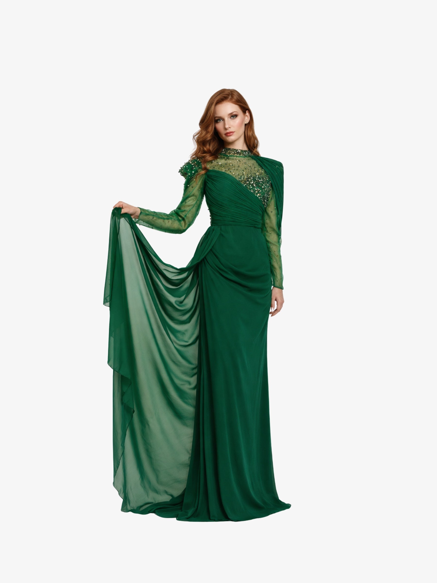 Rochie Lunga "Sahara", Verde
