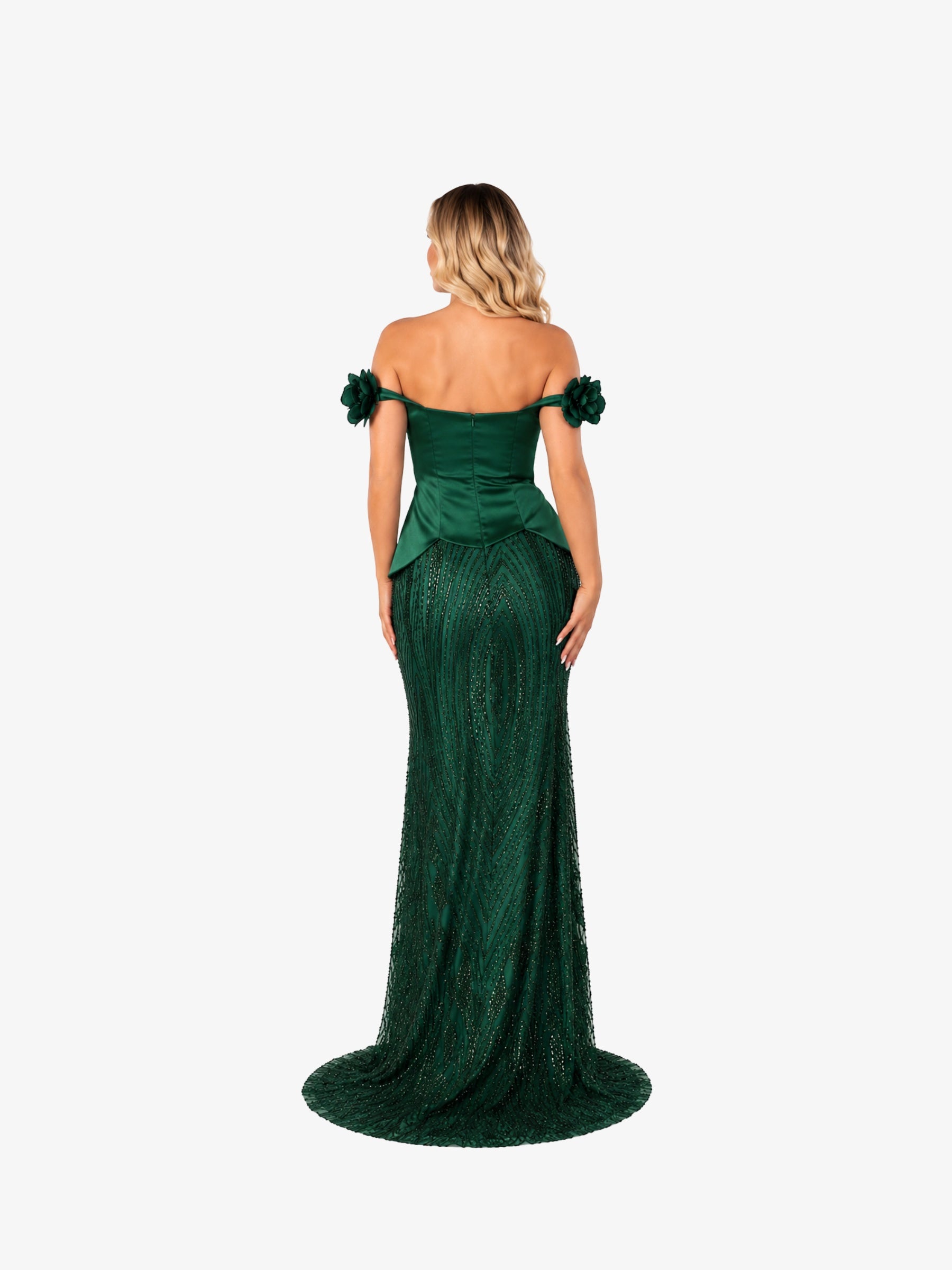 Rochie tip Compleu Elegant “Margot”, Verde