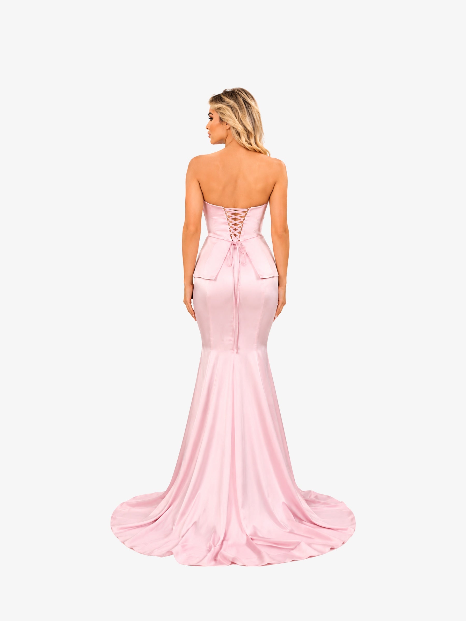 Rochie Luxury cu Corset “ Damasc”, Roz
