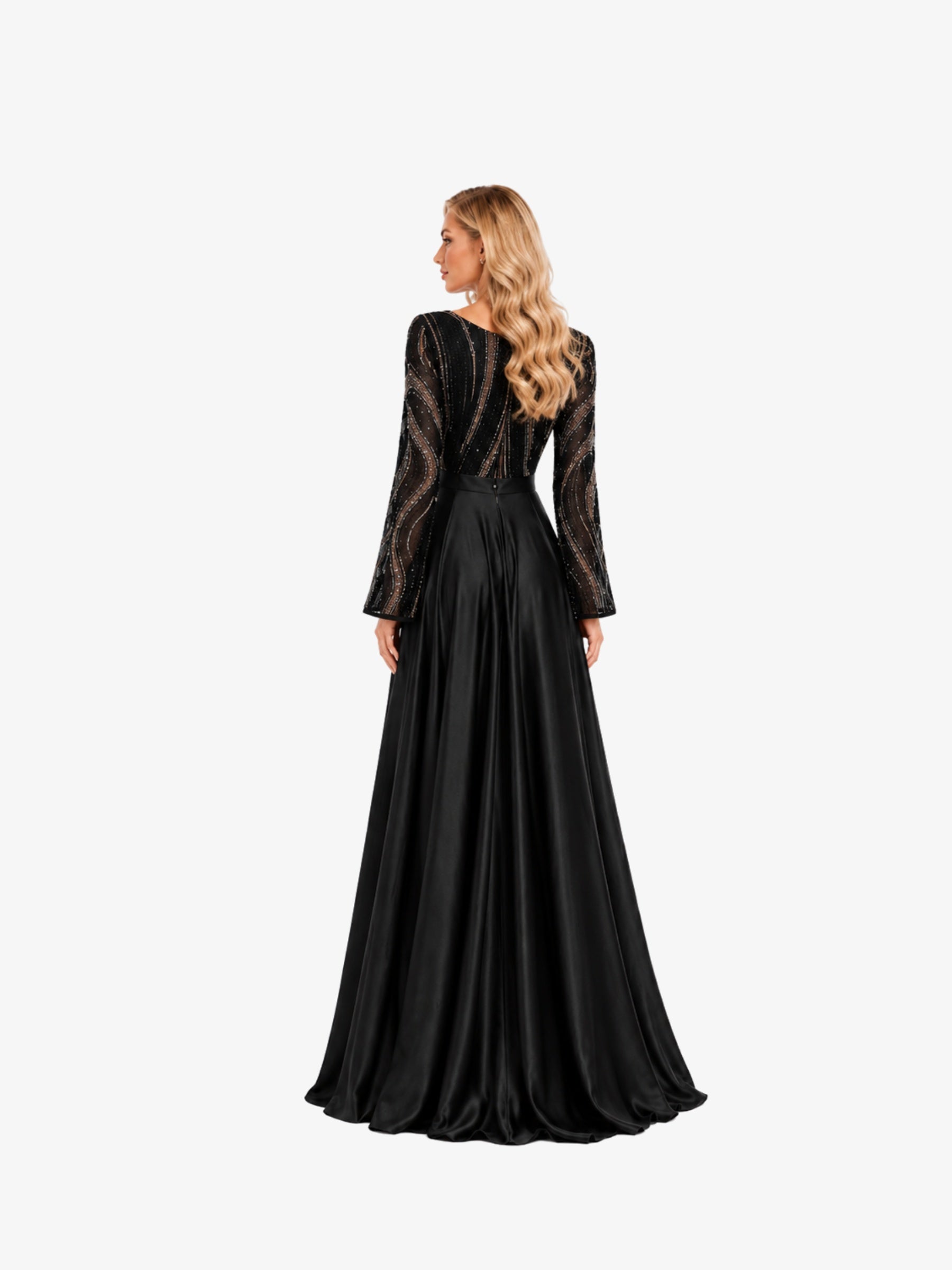 Rochie Lunga “Sicily”, Negru