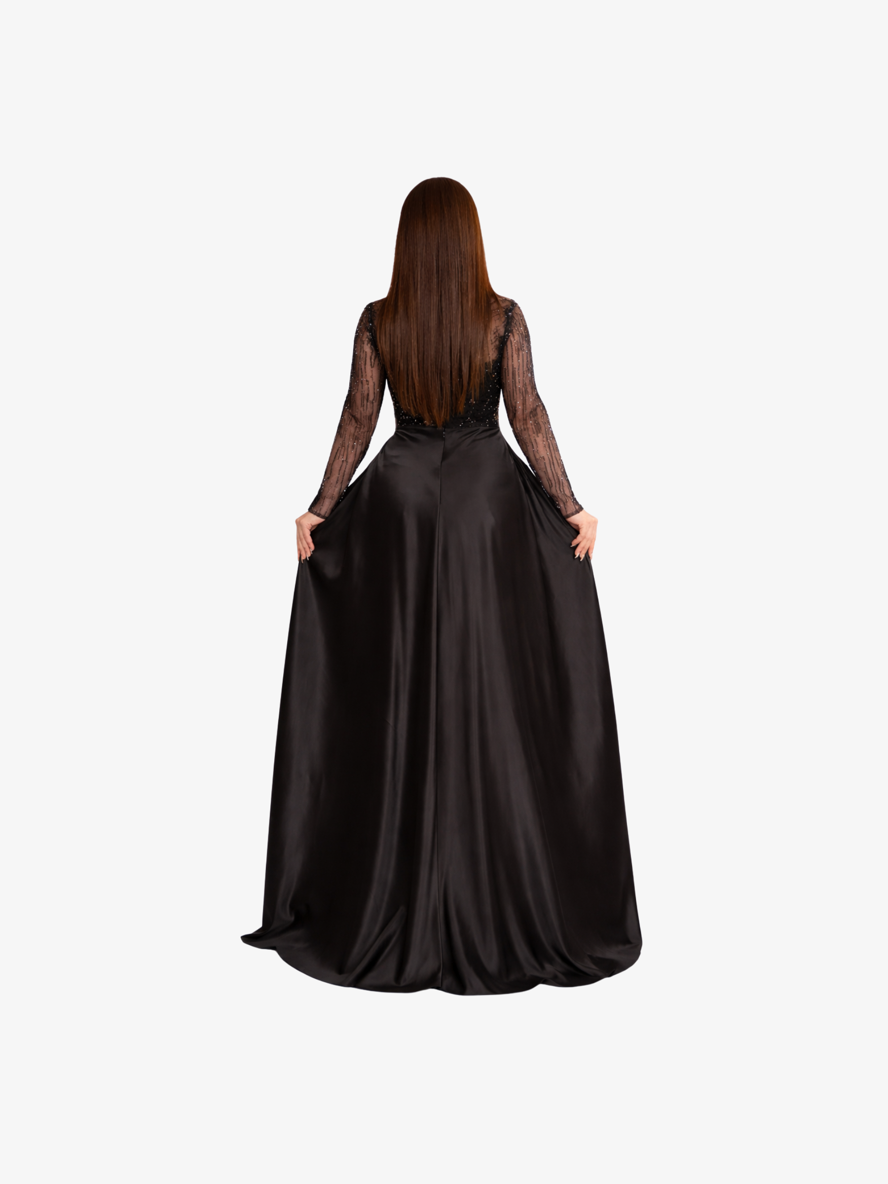 Rochie cu Trena "Enchanta", Neagra