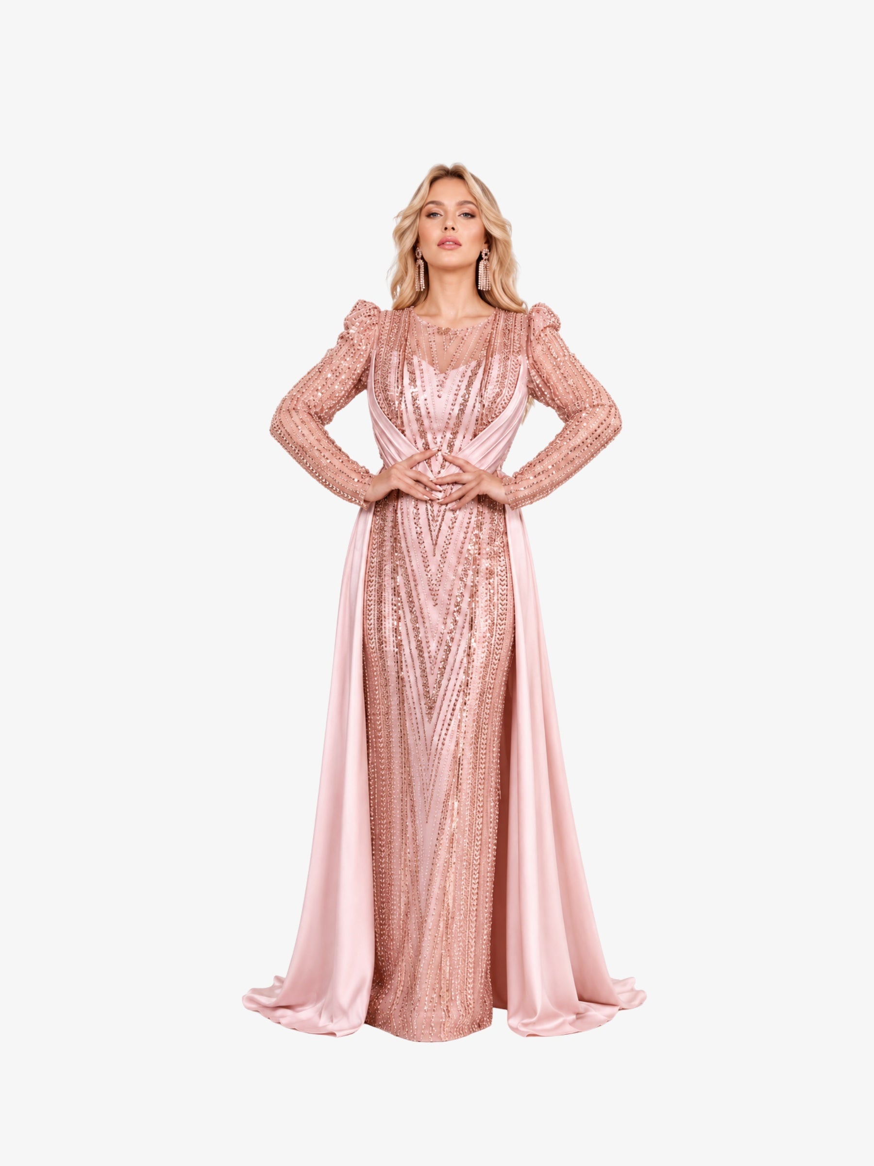 Rochie cu Trena "Andalucia", Roz