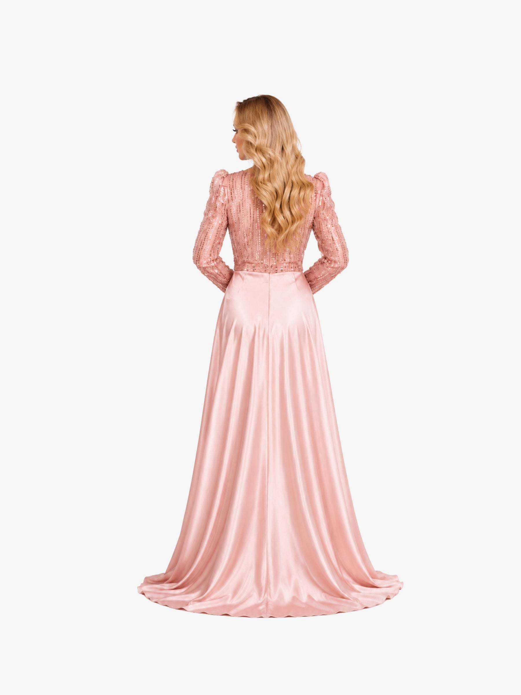 Rochie cu Trena "Andalucia", Roz