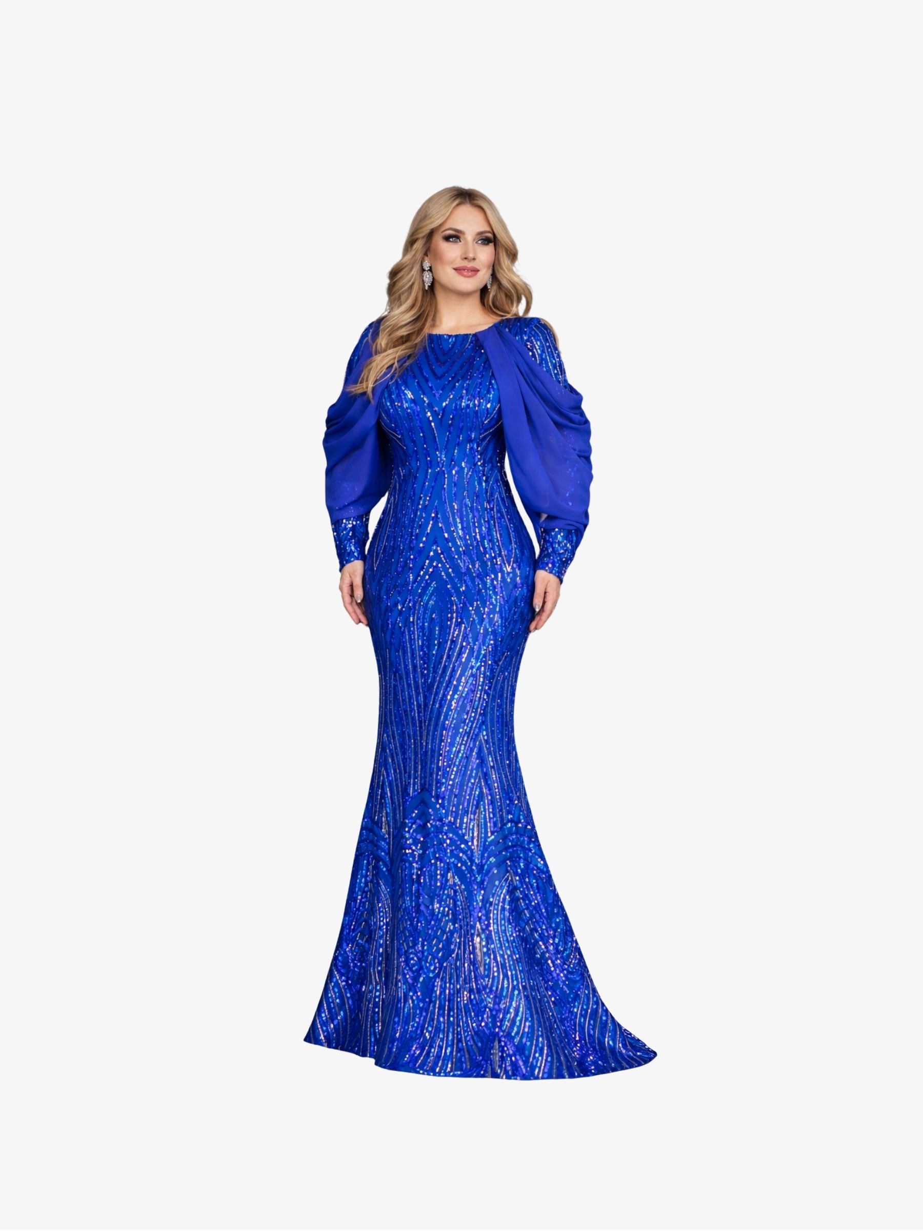 Rochie Lunga “Siena”, Albastru