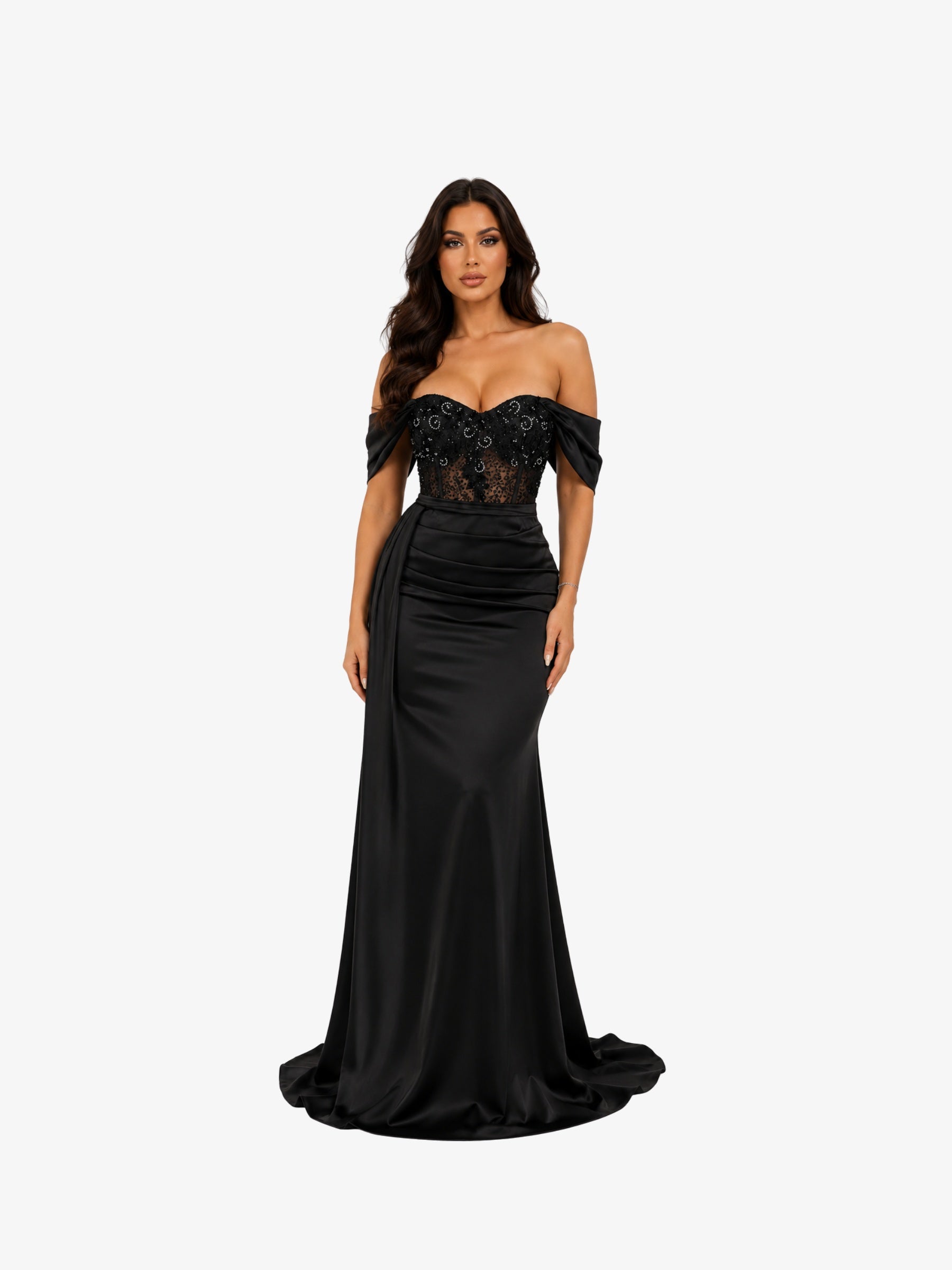 Rochie Lunga "Melody", Neagra