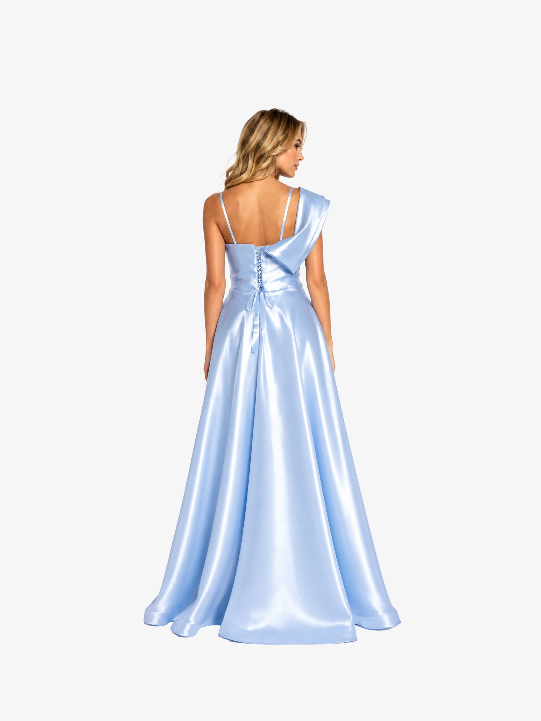 Rochie Lunga cu Corset "Linda", Albastra