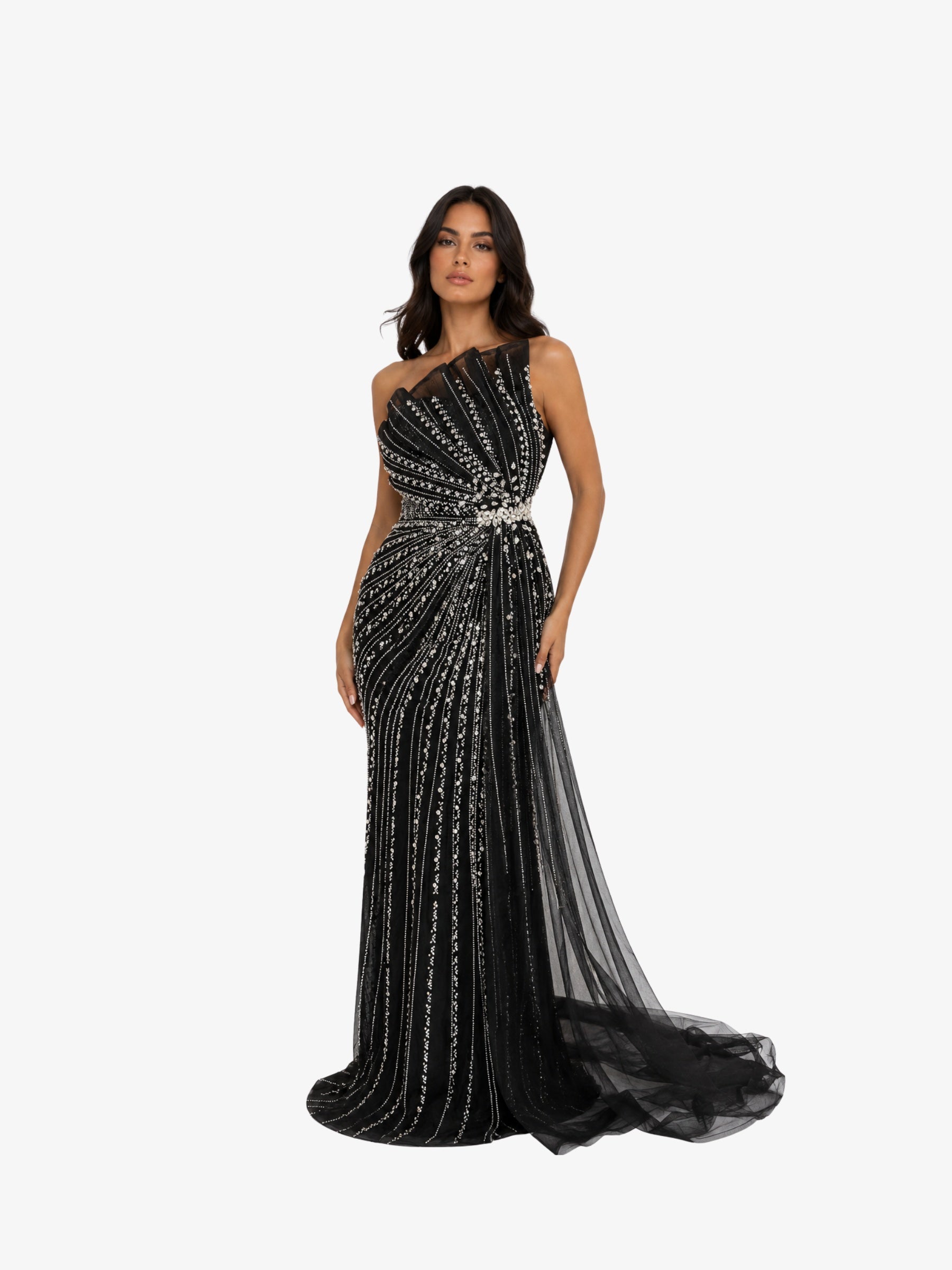 Rochie Lunga "Velorya Luxury", Negru