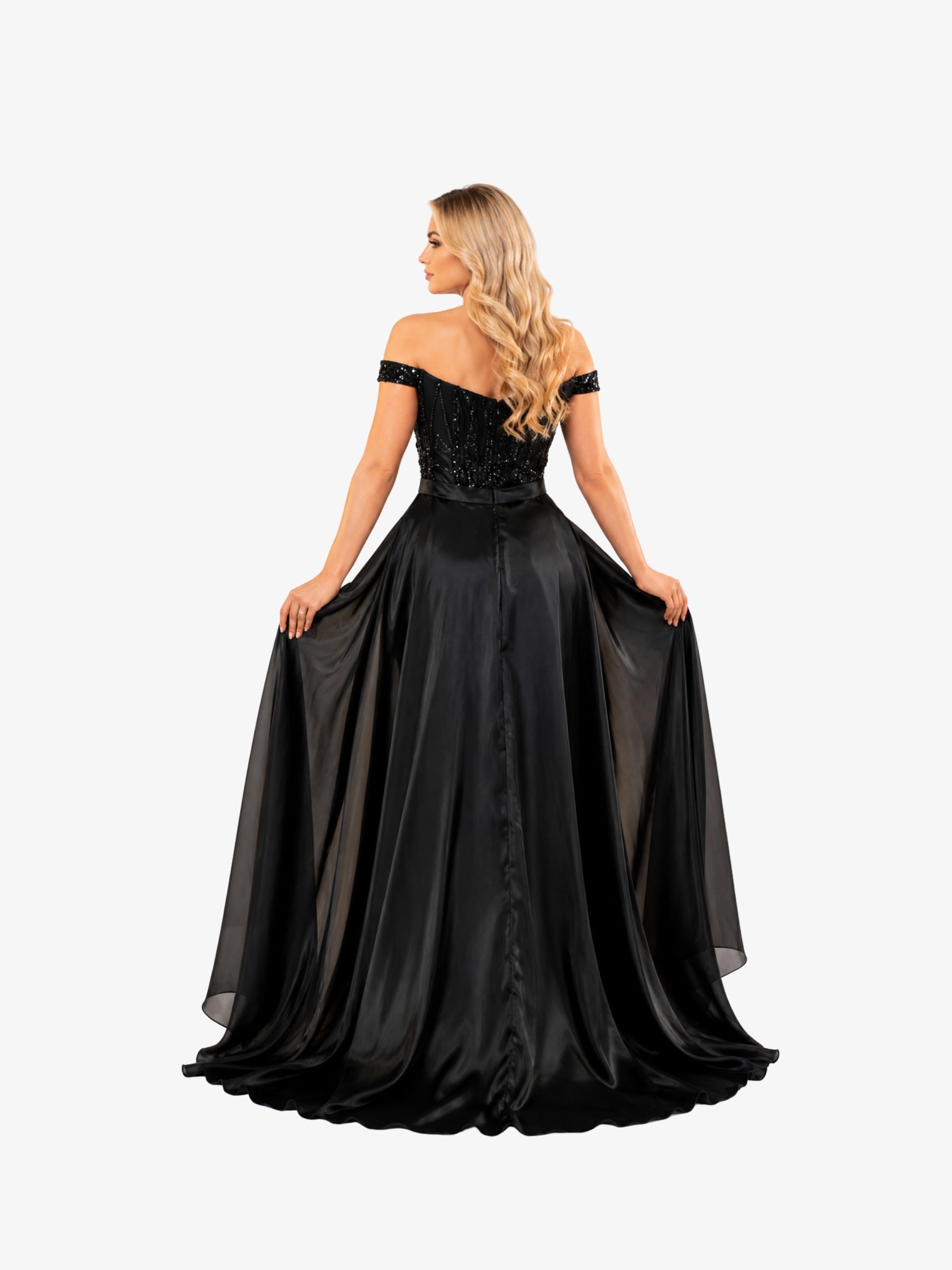 Rochie Lunga "Rebeca", Neagra