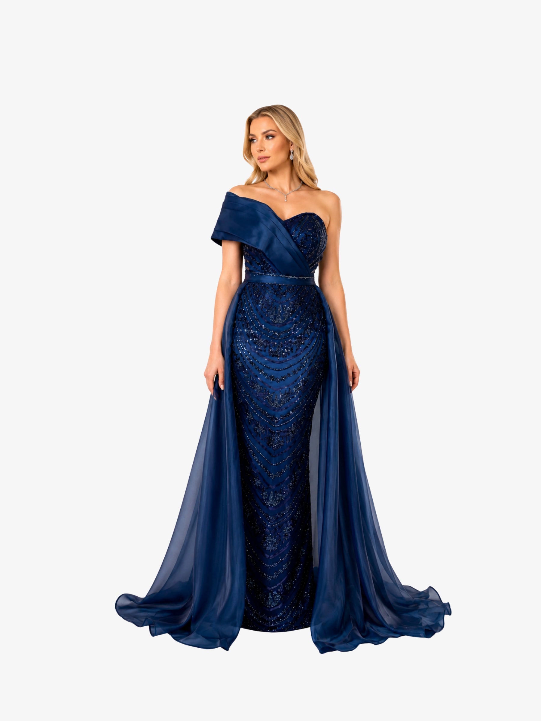 Rochie Lunga "Valentina", Albastra