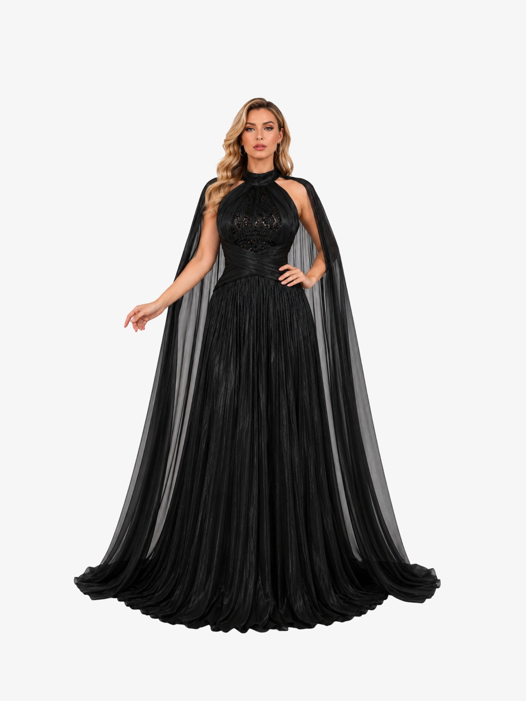 Rochie Lunga “Agatha”, Negru