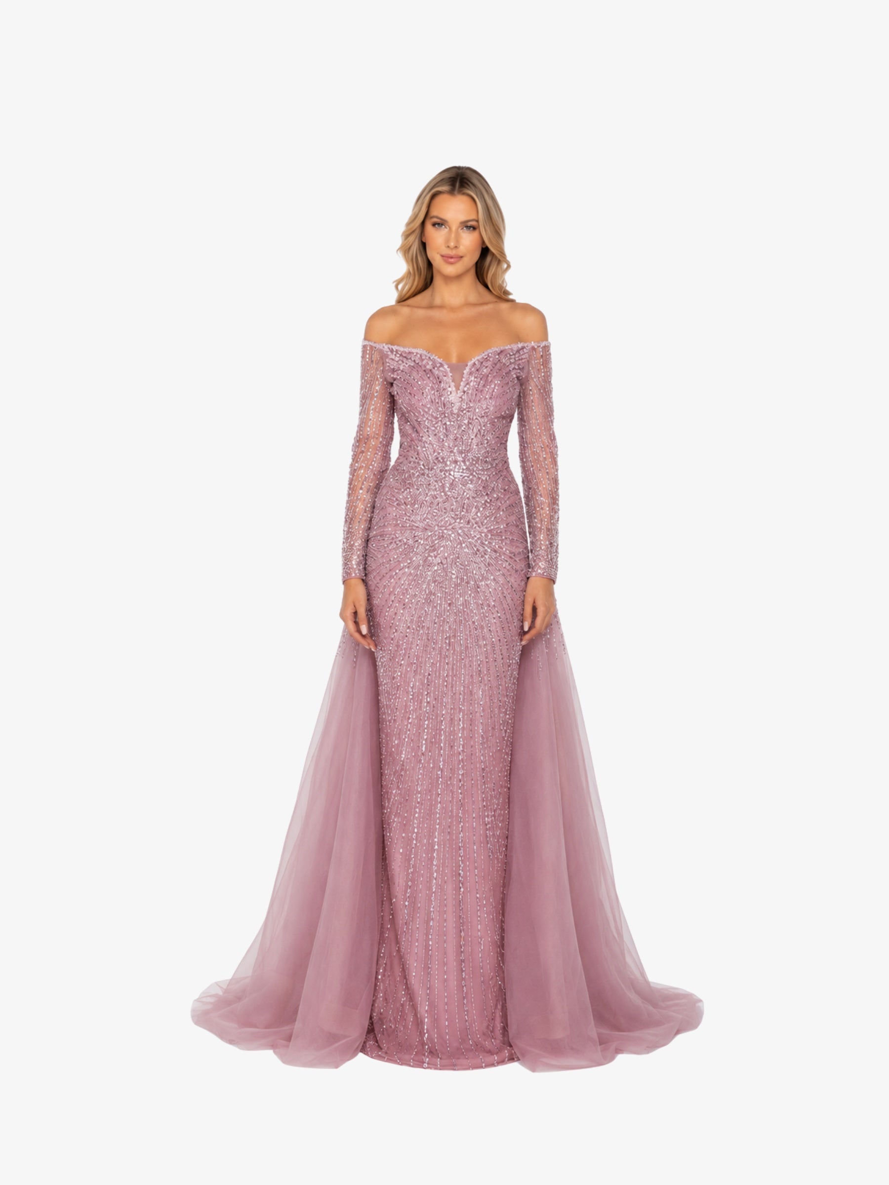Rochie Lunga "Christal" Lila, Trena Detasabila