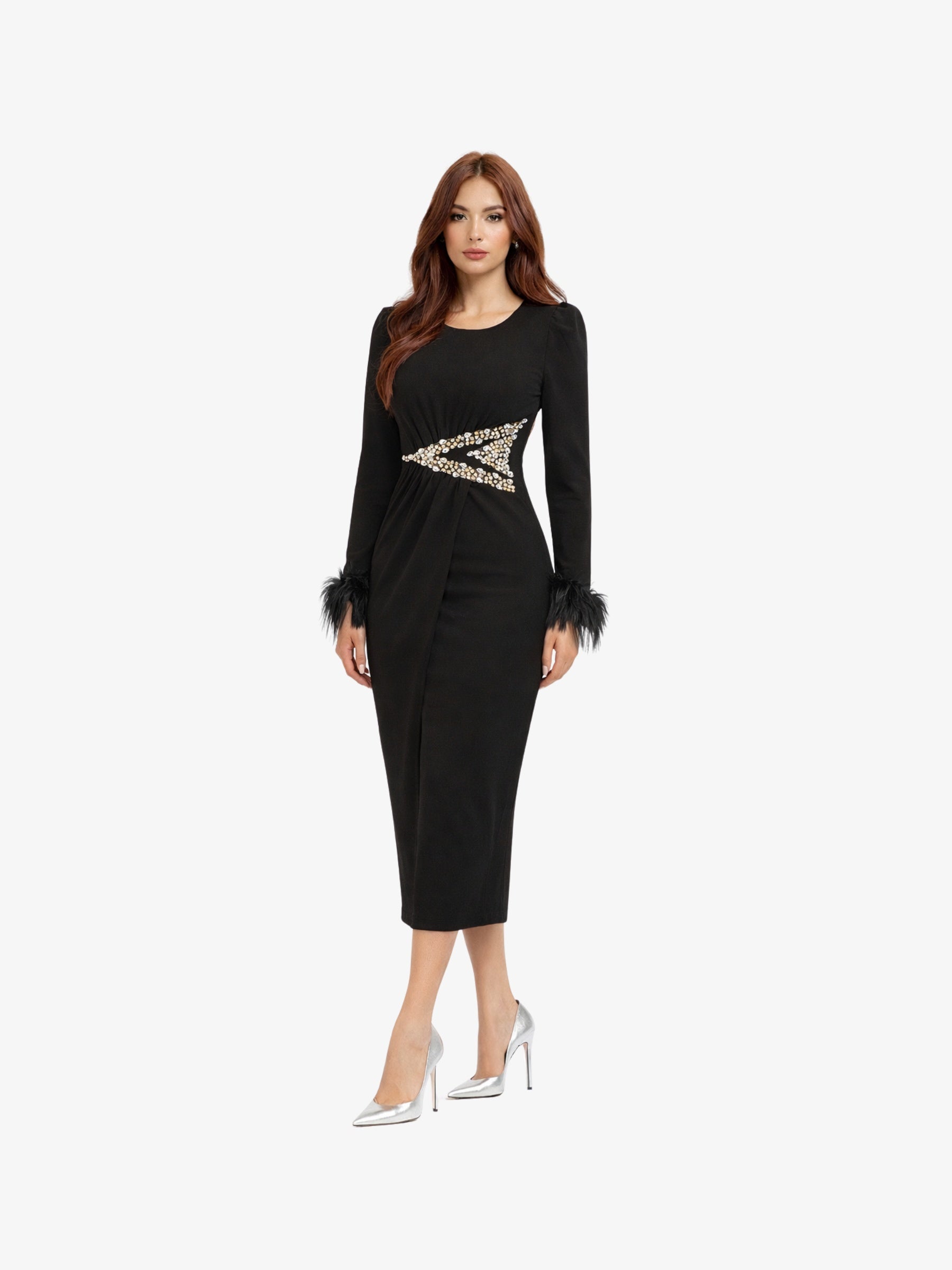 Rochie Lunga "Serina" , Negru