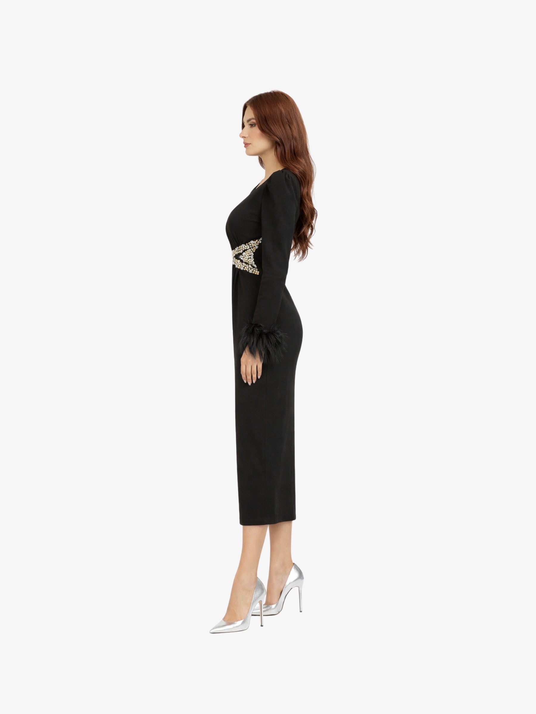 Rochie Lunga "Serina" , Negru