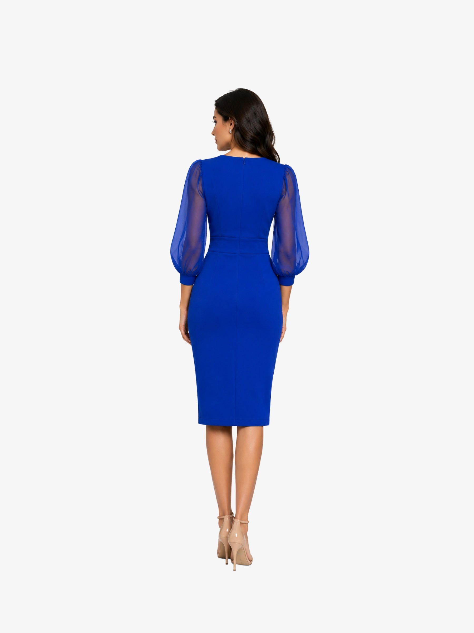 Rochie Midi “Elisa”, Albastru