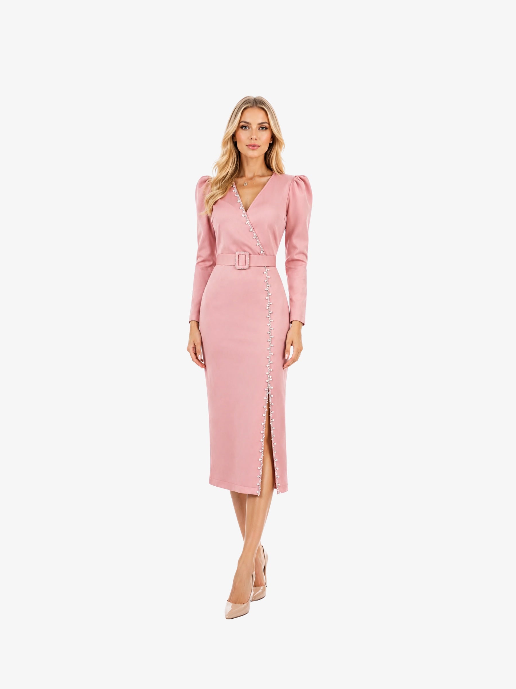 Rochie Midi “Donna”, Roz