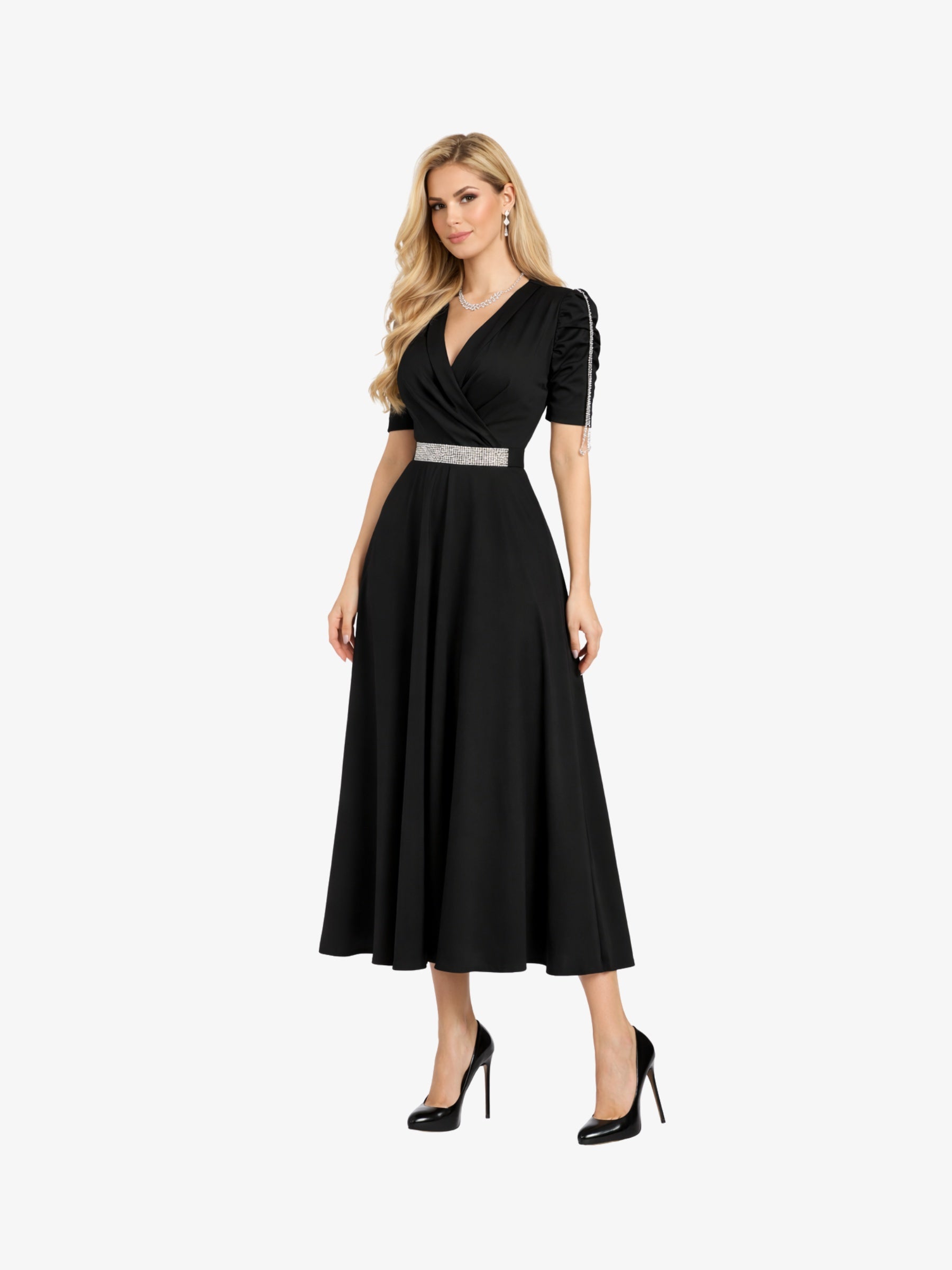 Rochie Midi “Olly”, Negru
