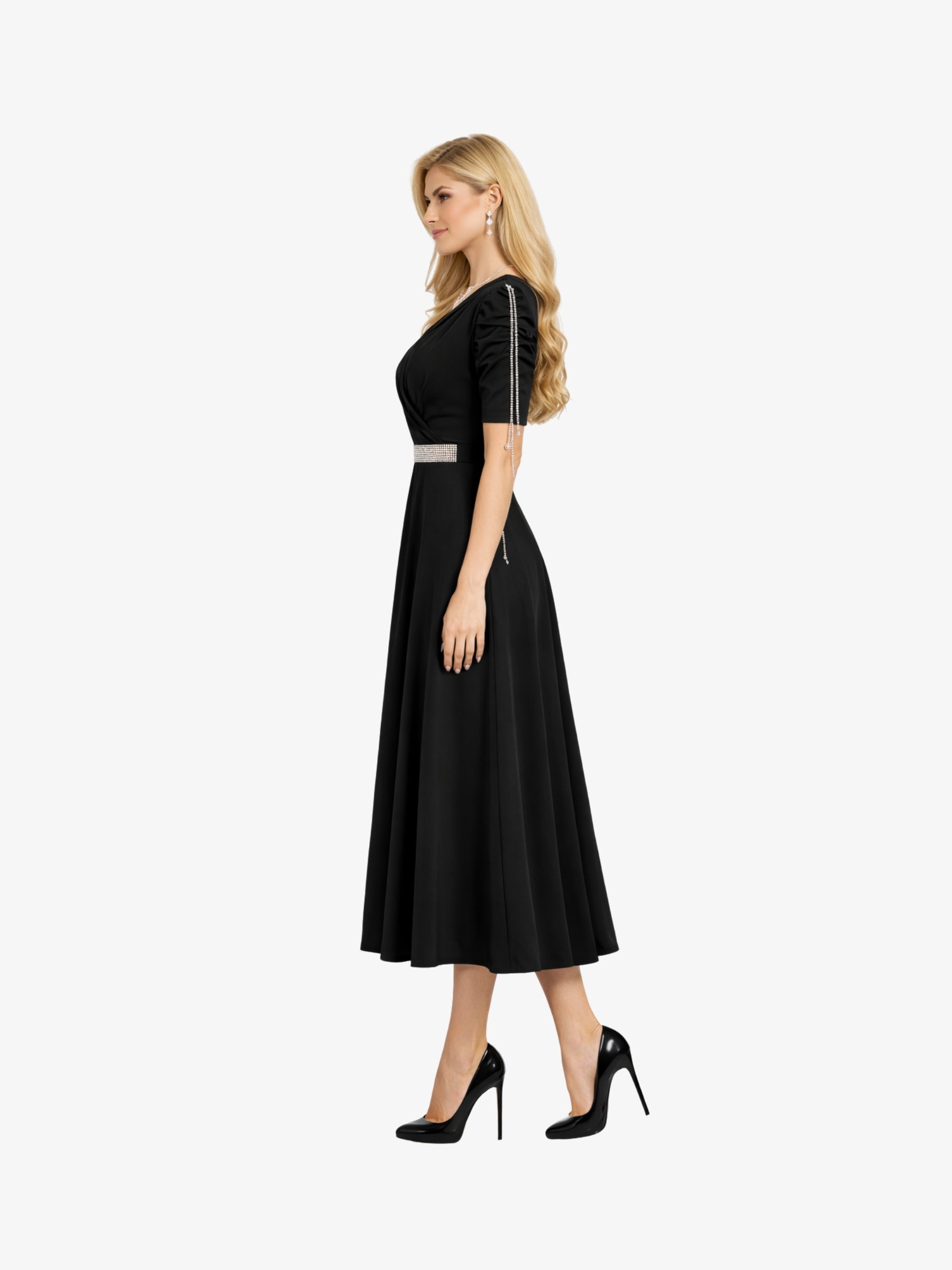 Rochie Midi “Olly”, Negru