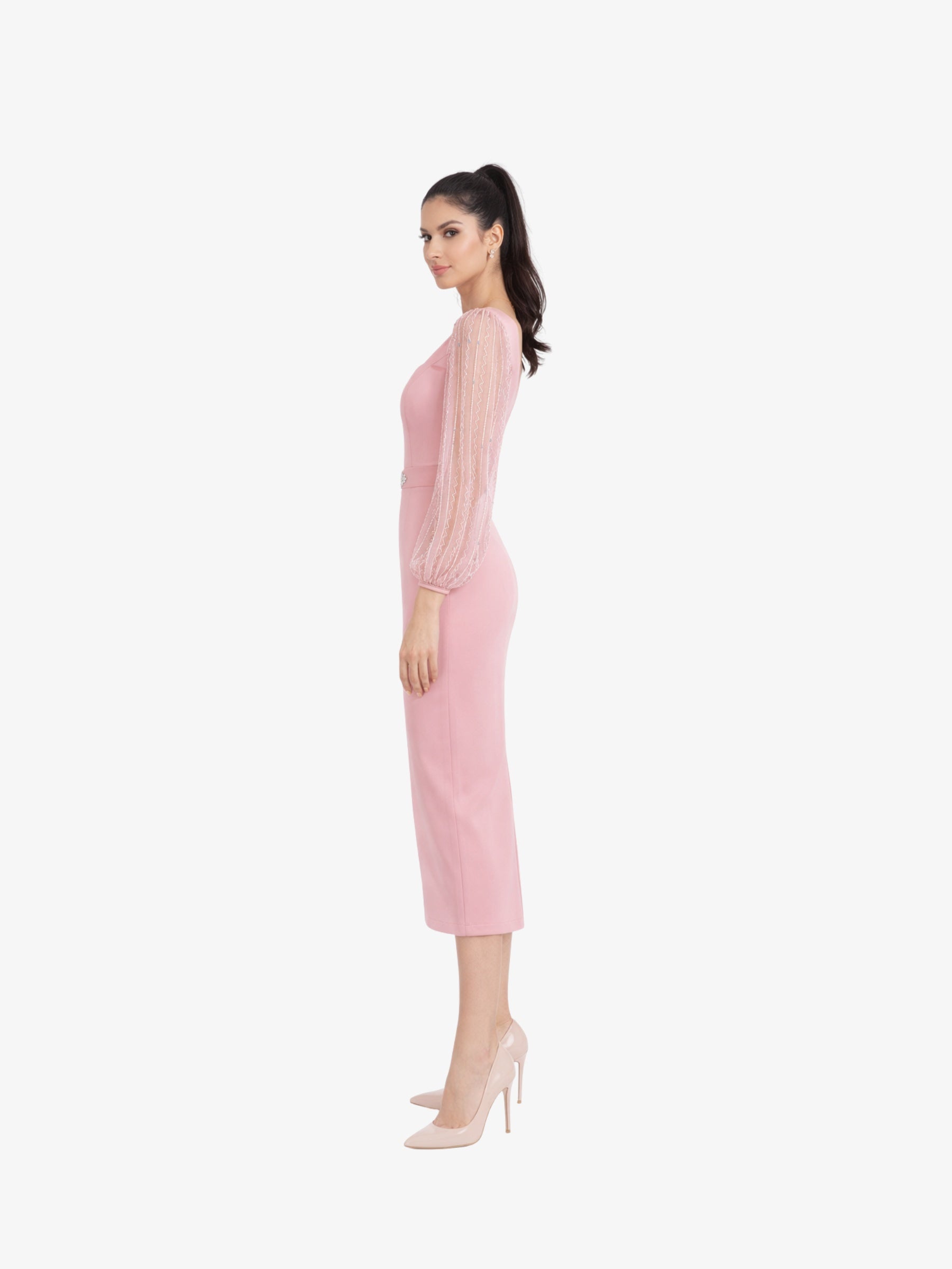 Rochie Midi “Heidi”, Roz