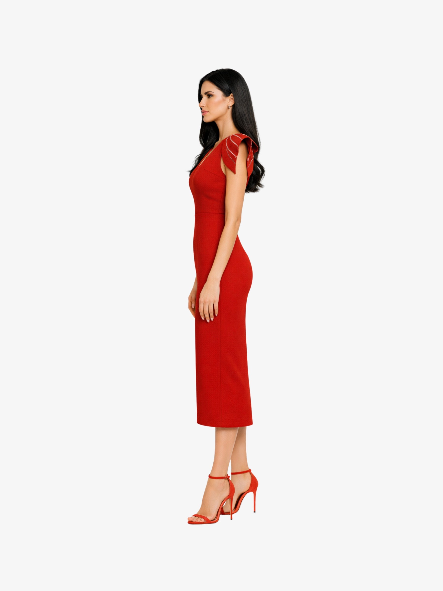 Rochie Midi “Isabela”, Rosu