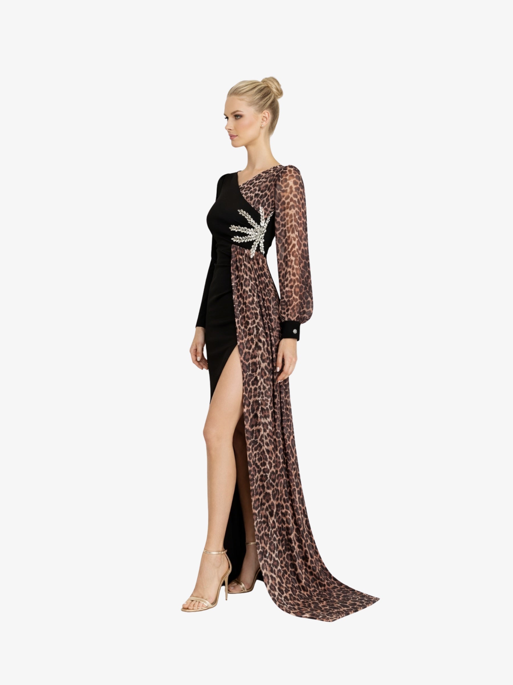 Rochie Midi “Leondina”, Negru