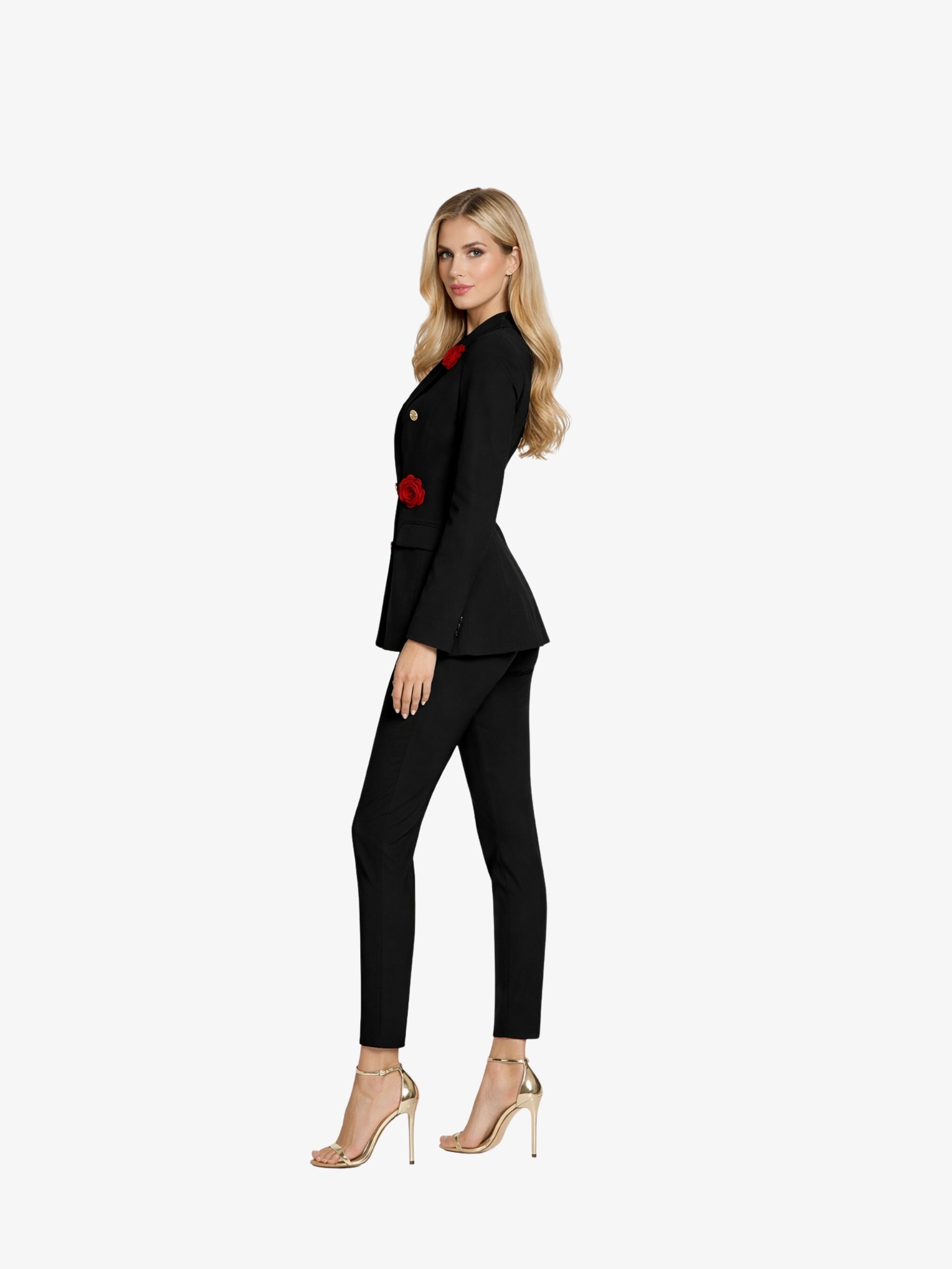 Costum Elegant “Cellia”, Negru