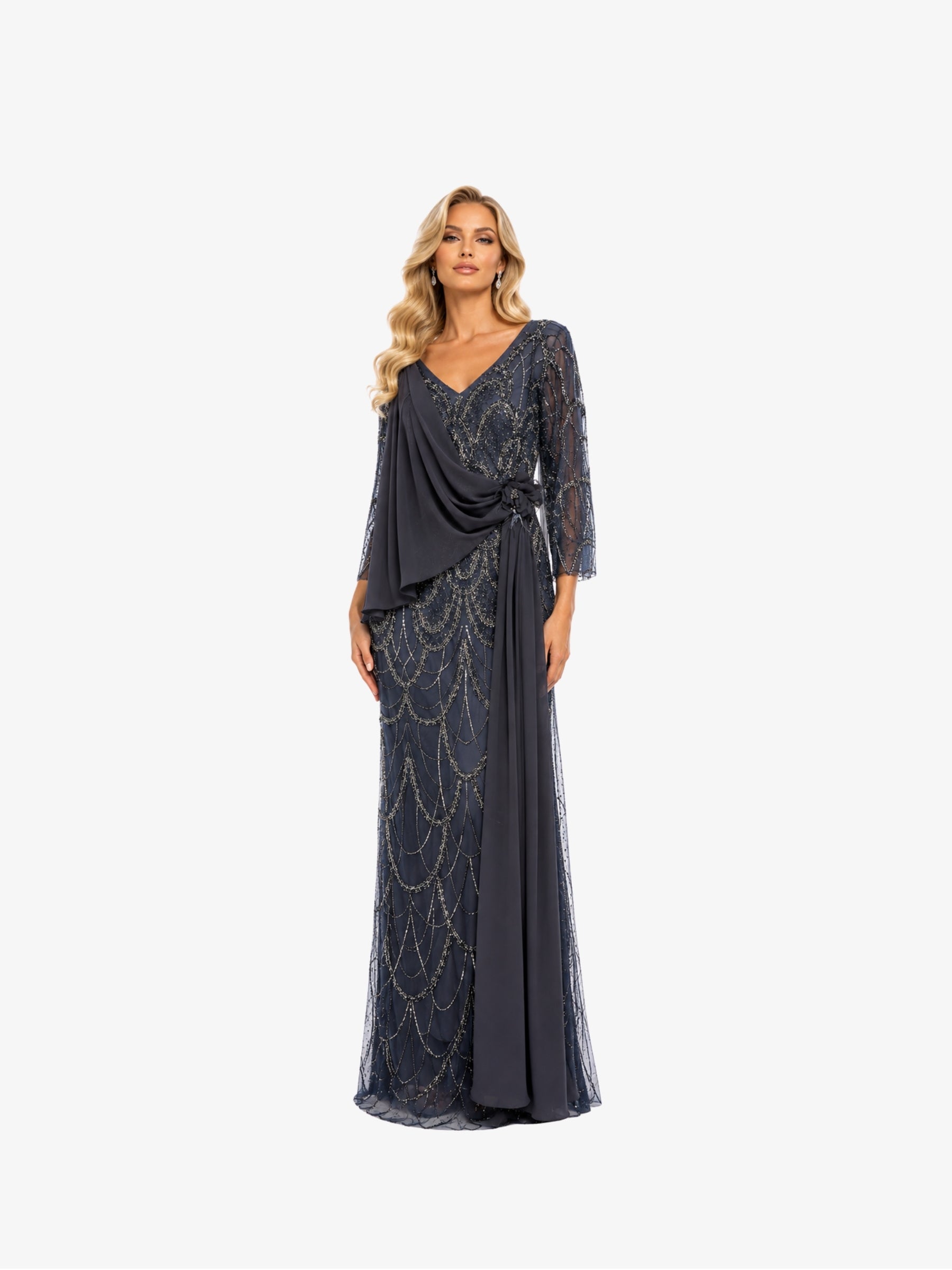 Rochie Lunga “Victoria”, Bleumarin