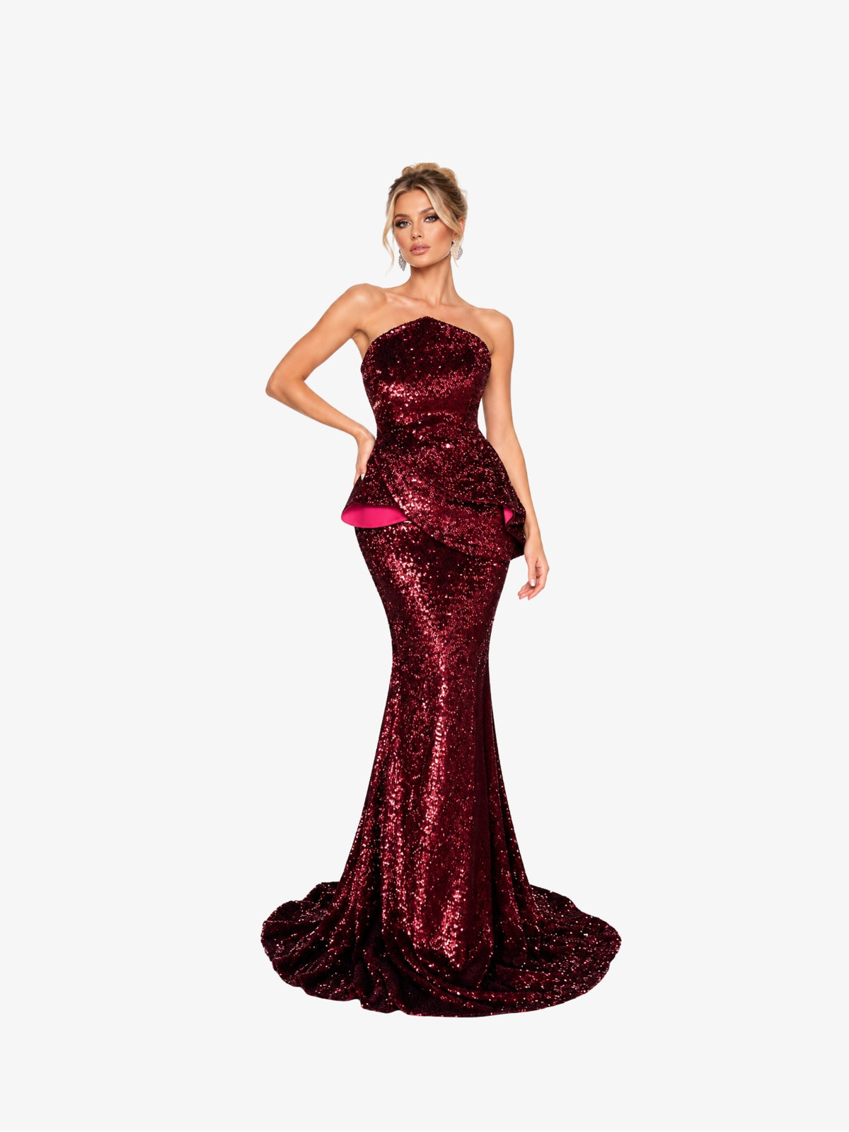 Rochie Luxury “Medina”, Burgundy