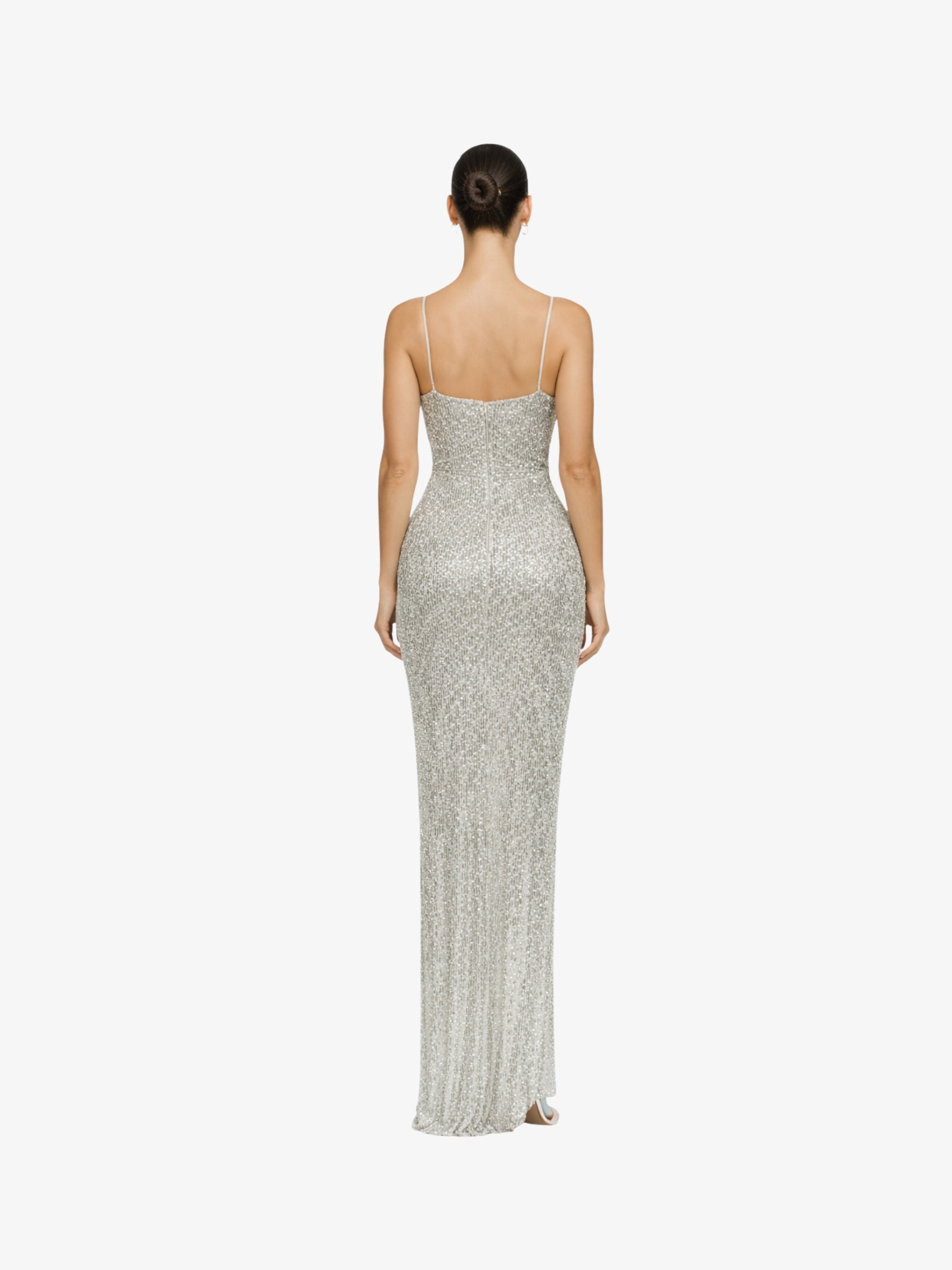 Rochie Lunga “Sparkle”, Argintiu