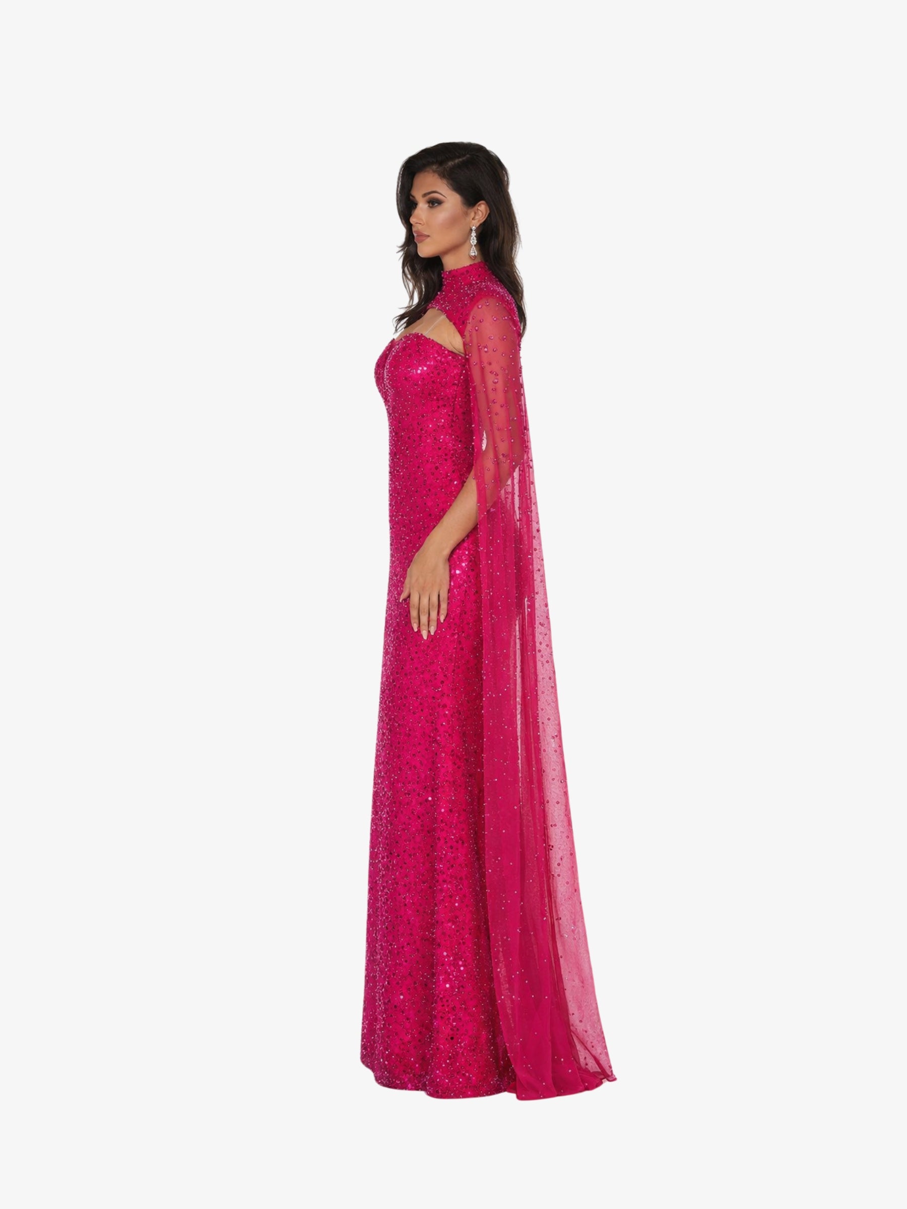 Rochie Lunga “Altesa”, Fuchsia
